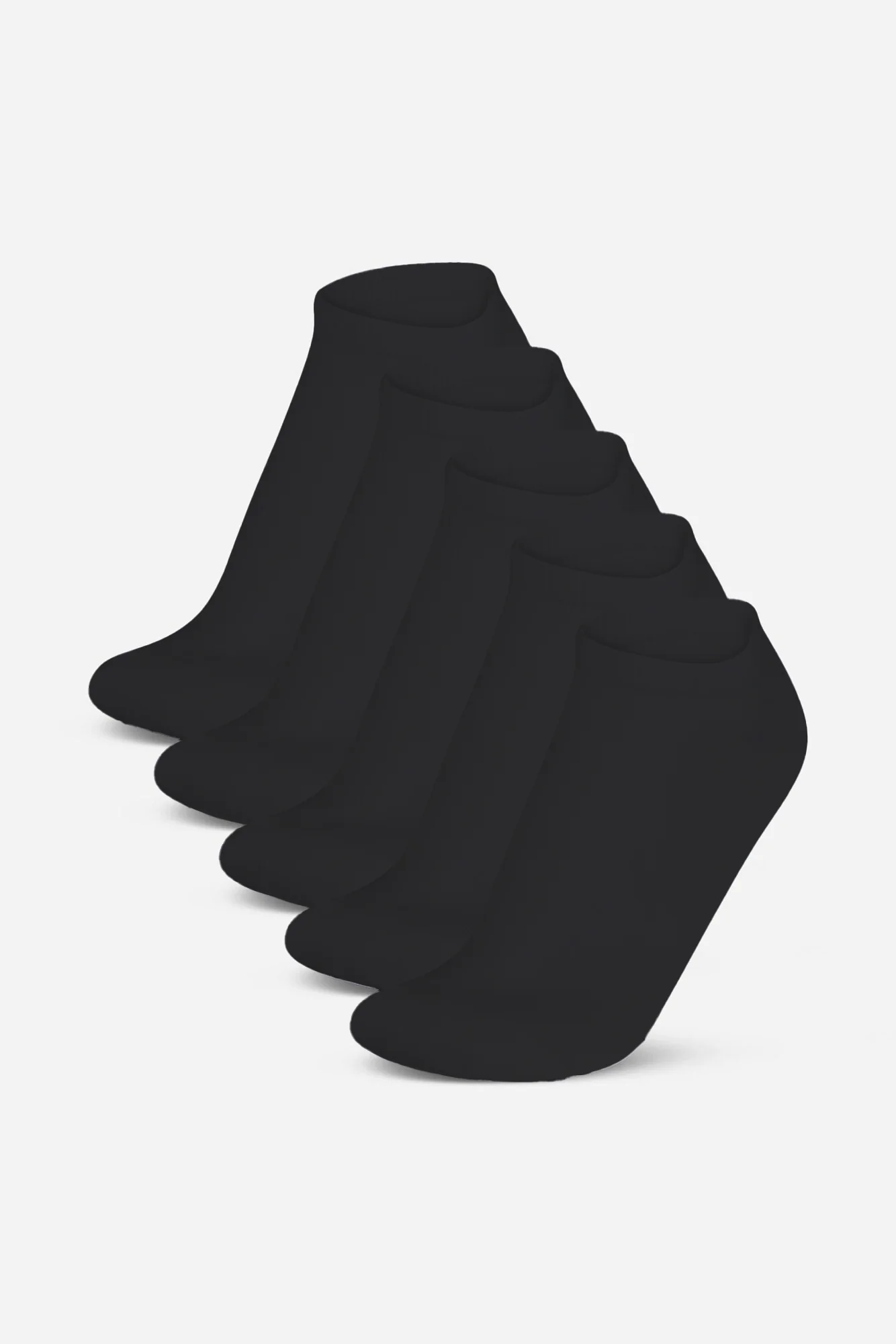 NICCE Mens 5 Pack Trainer-Liner Welles Socks | Black - Image 4