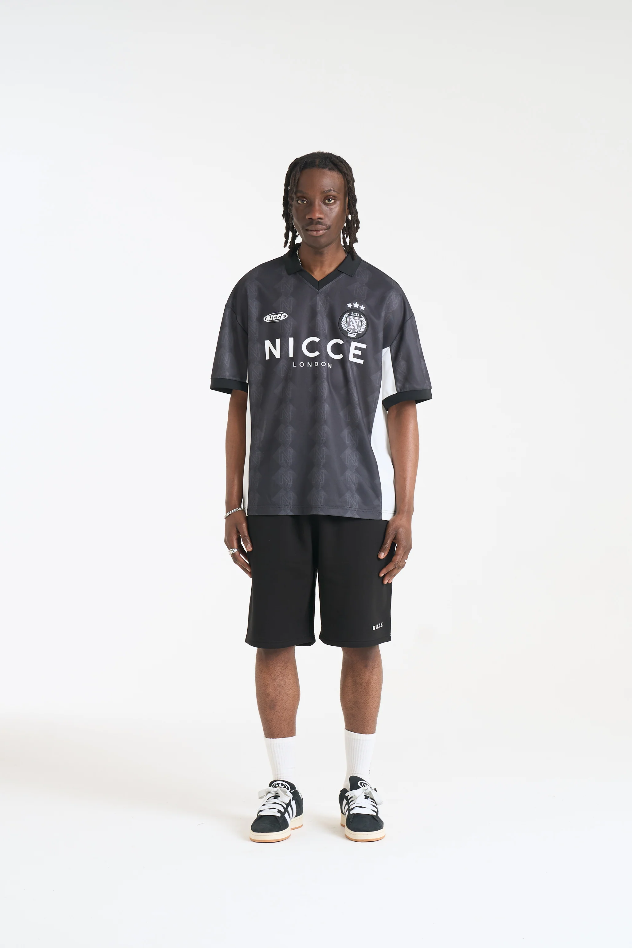 NICCE Mens Billete Football Shirt | Black