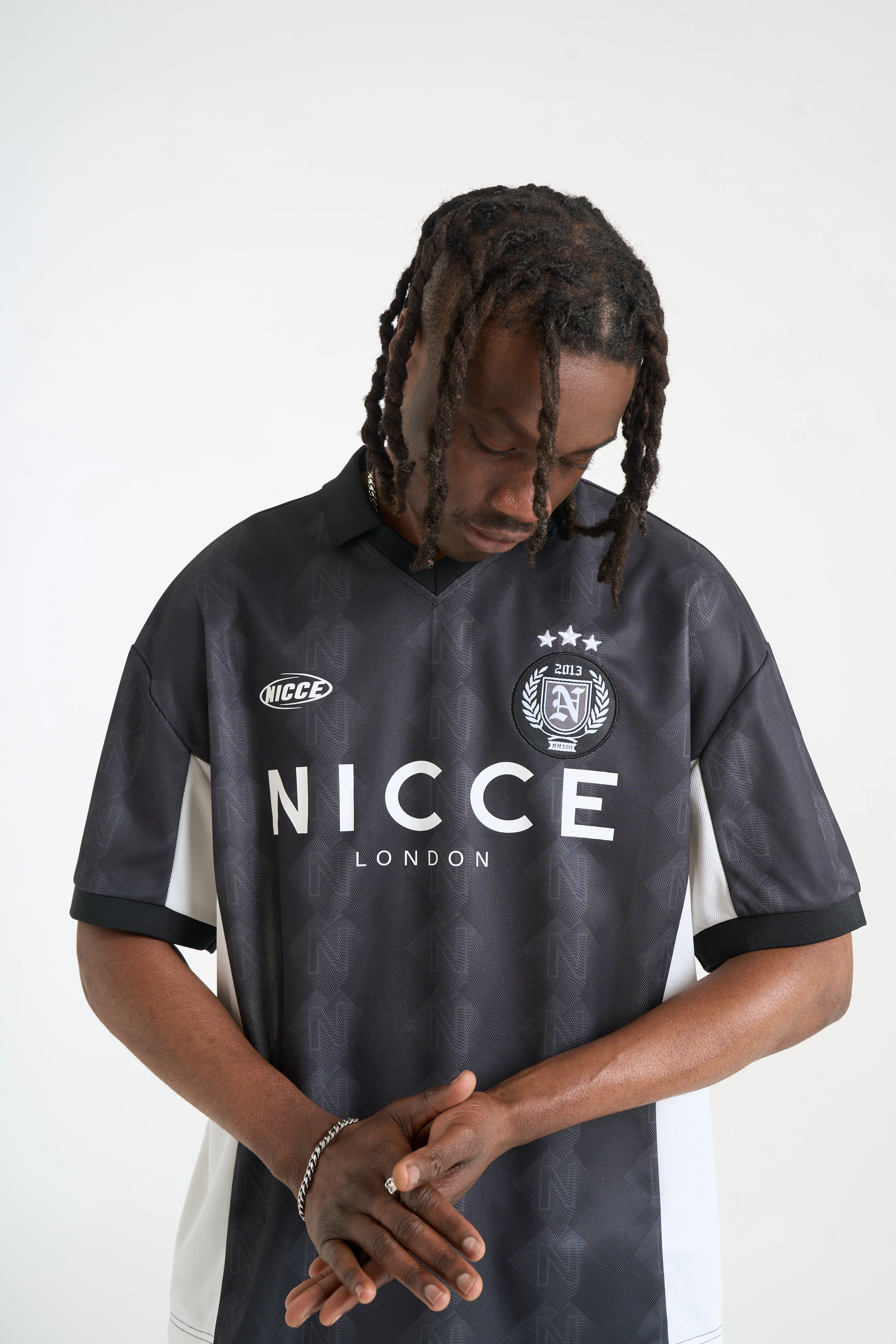 NICCE Mens Billete Football Shirt | Black - Image 10