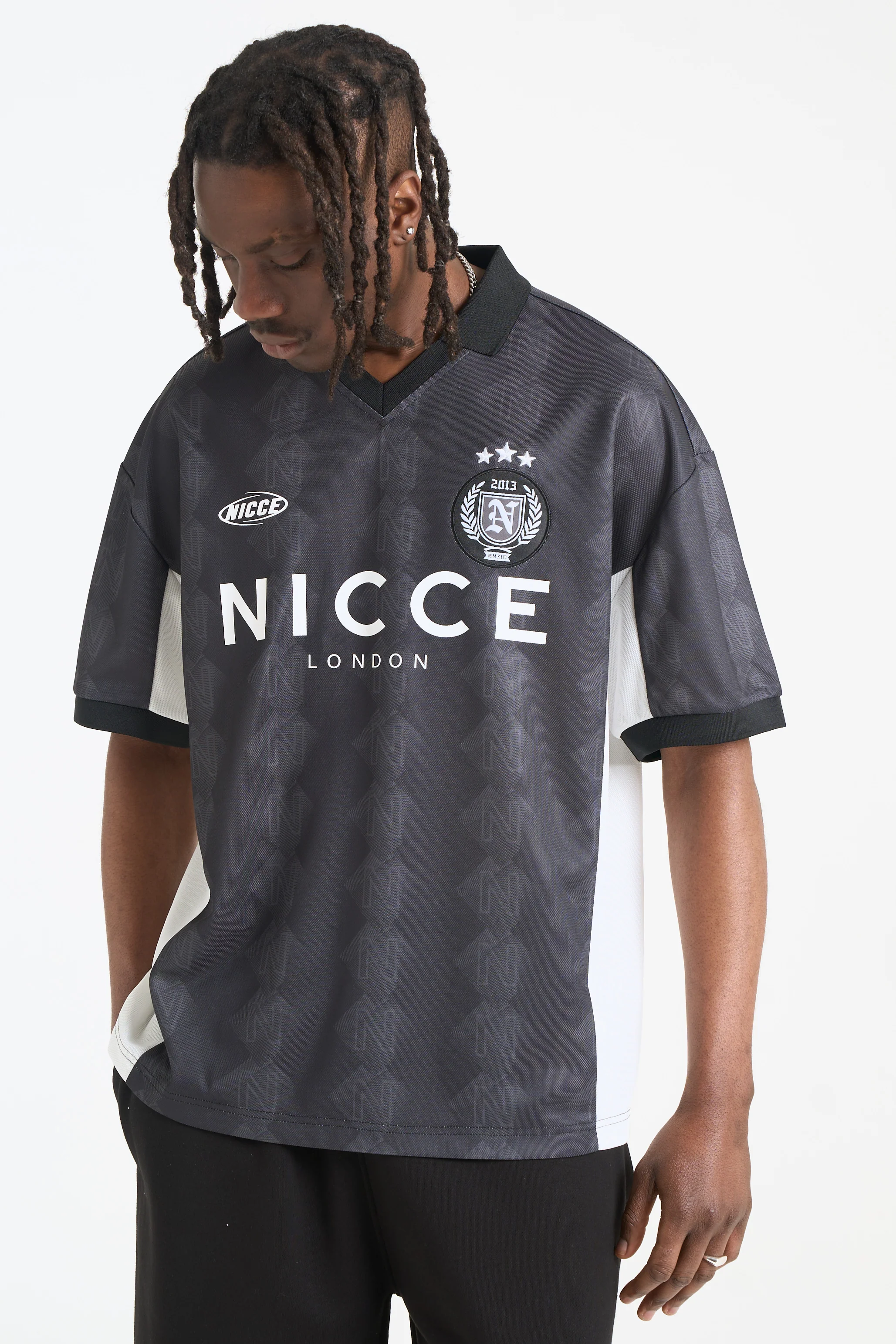 NICCE Mens Billete Football Shirt | Black - Image 11