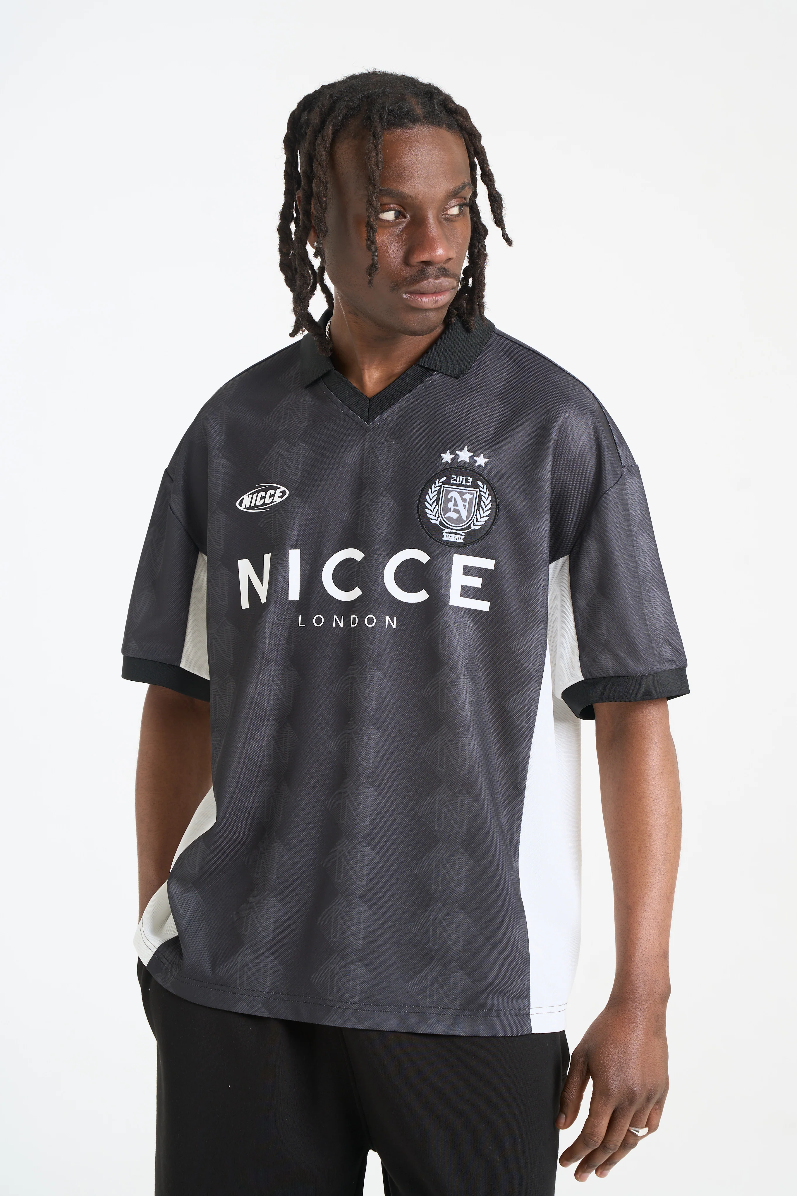 NICCE Mens Billete Football Shirt | Black - Image 12