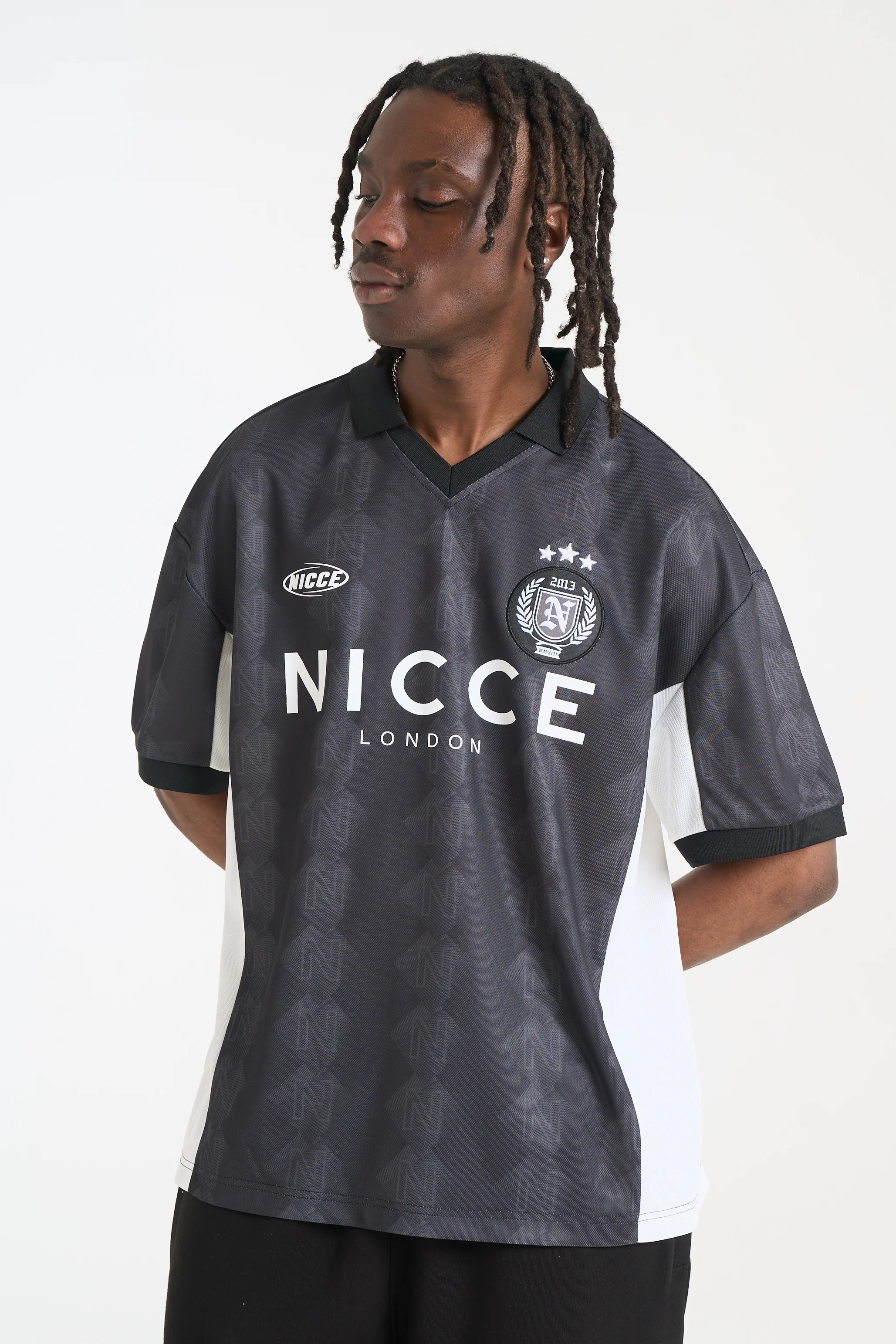 NICCE Mens Billete Football Shirt | Black - Image 14