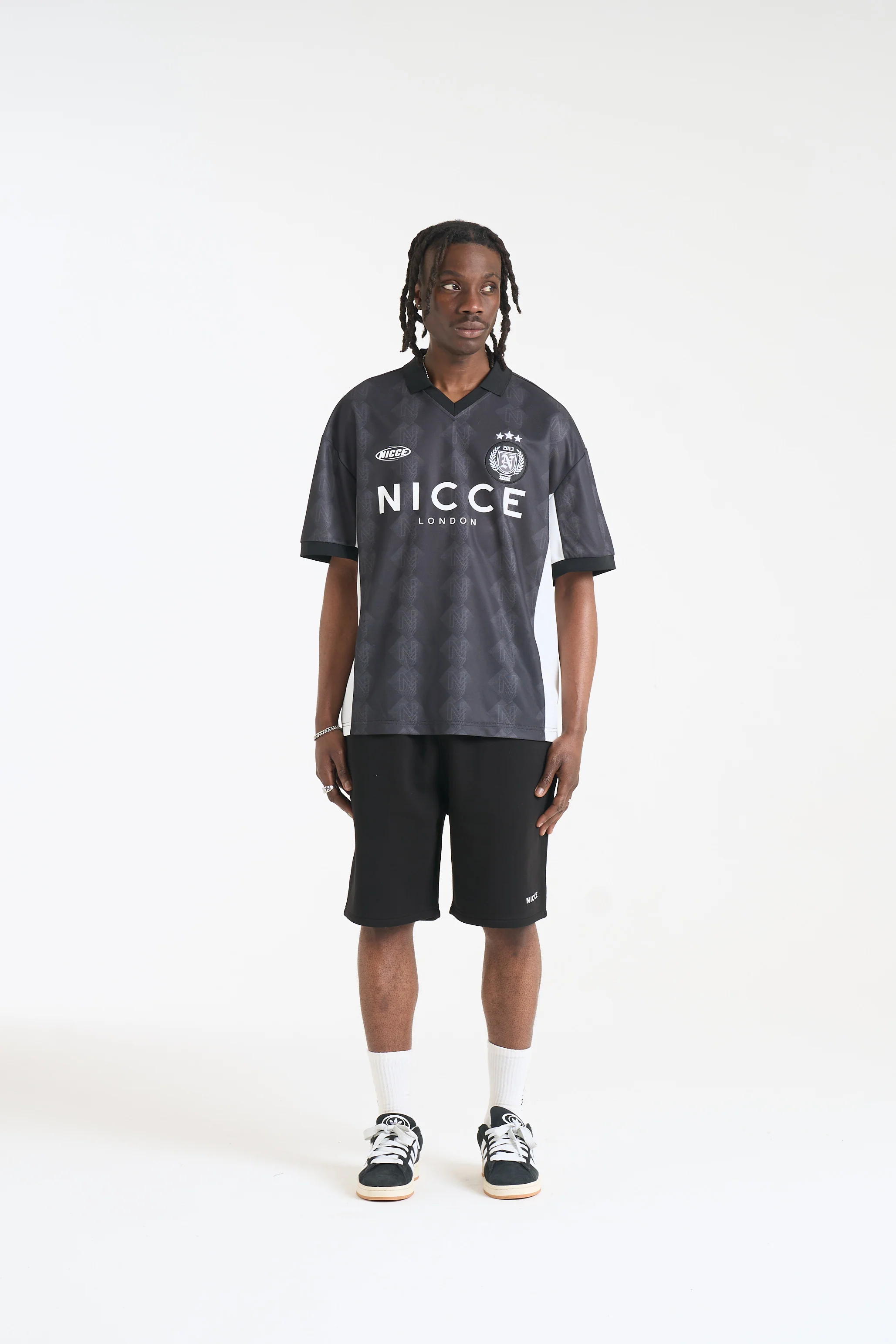 NICCE Mens Billete Football Shirt | Black - Image 2