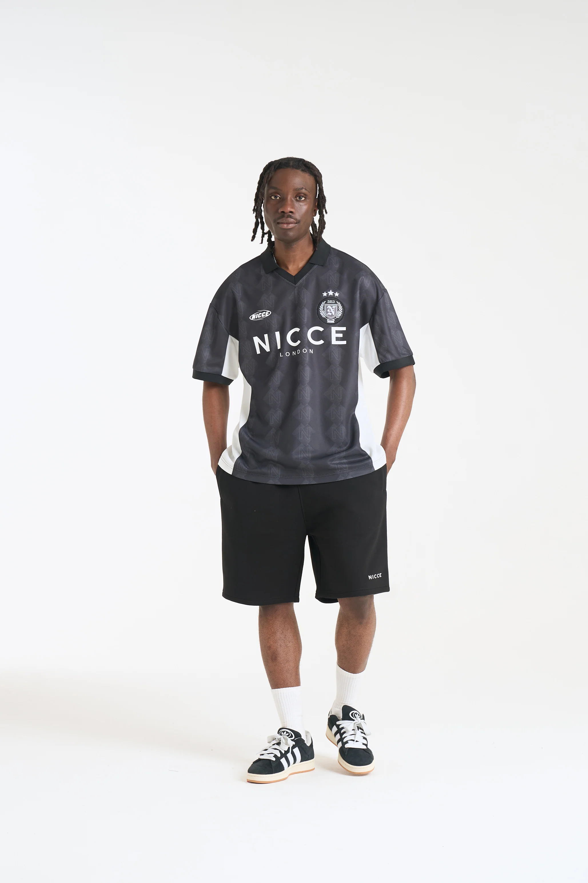 NICCE Mens Billete Football Shirt | Black - Image 4