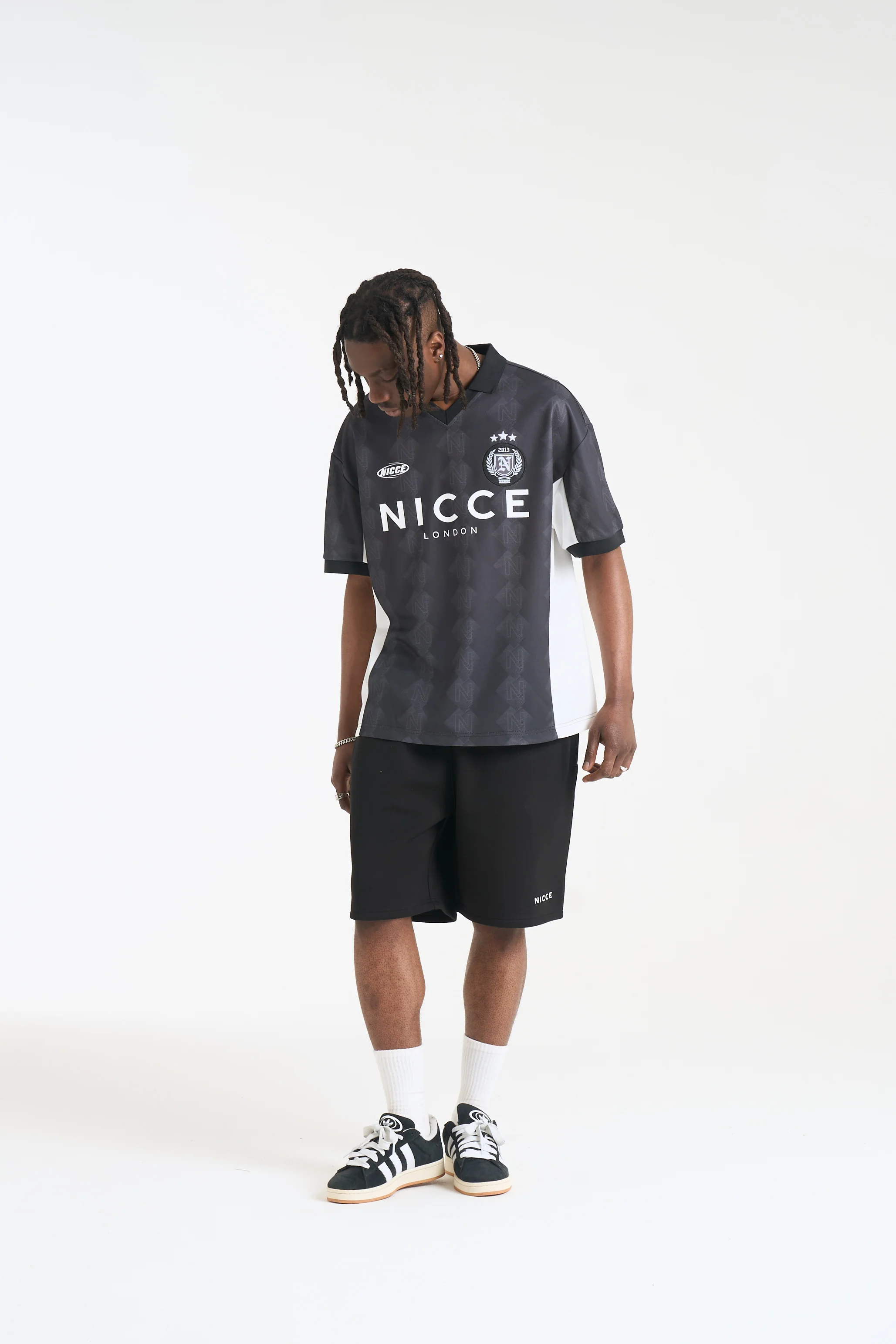 NICCE Mens Billete Football Shirt | Black - Image 5