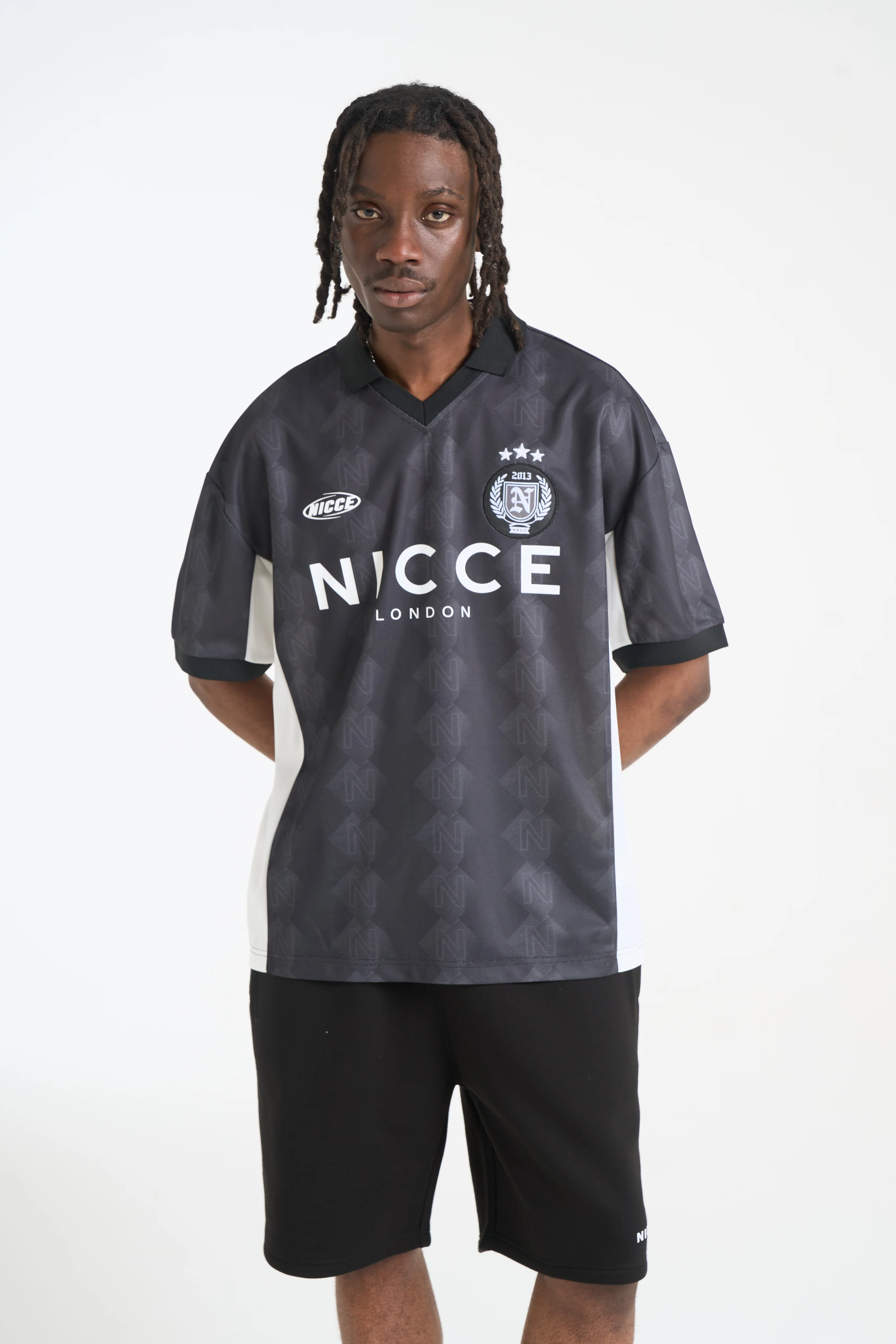 NICCE Mens Billete Football Shirt | Black - Image 6