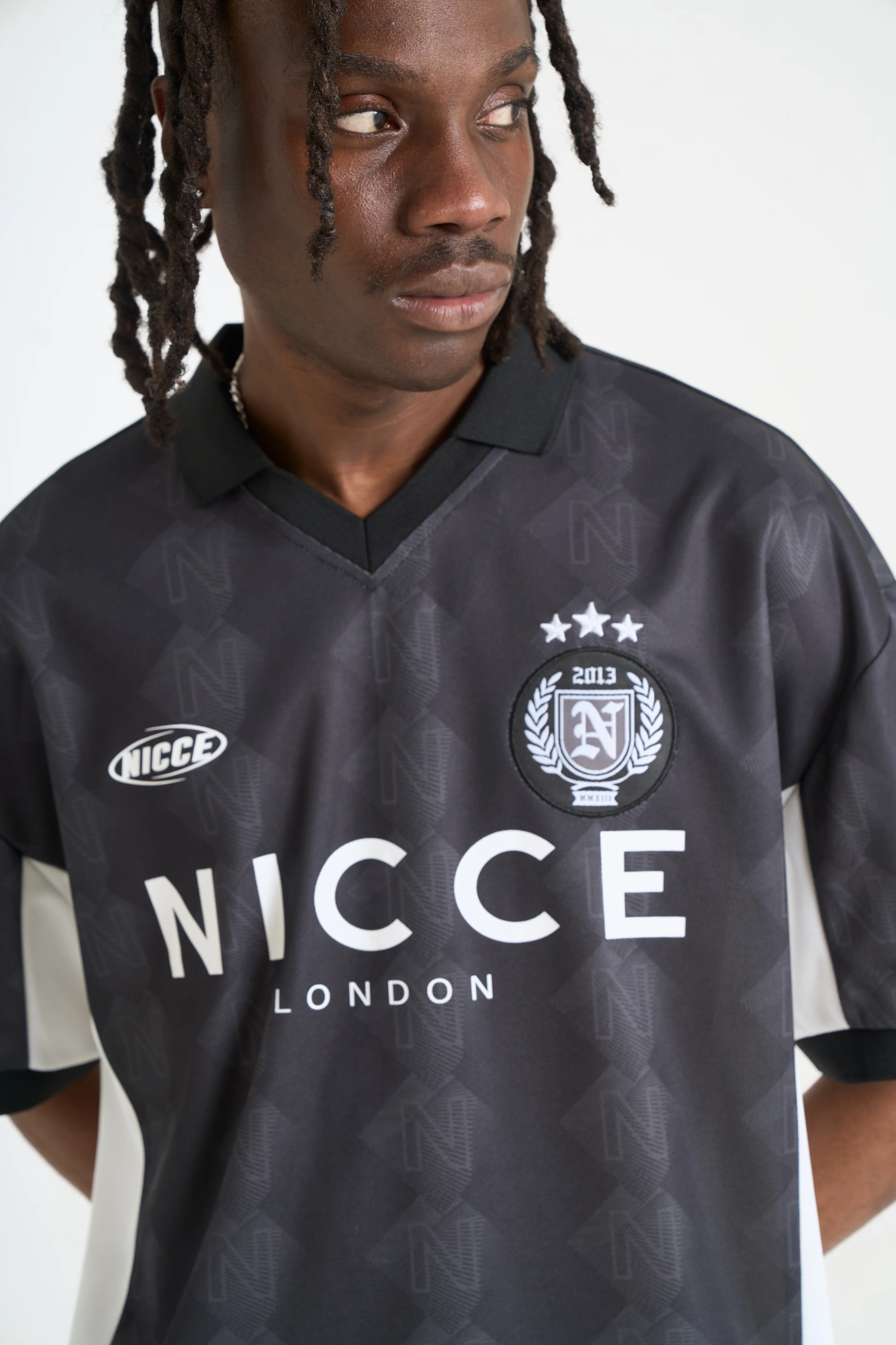 NICCE Mens Billete Football Shirt | Black - Image 7