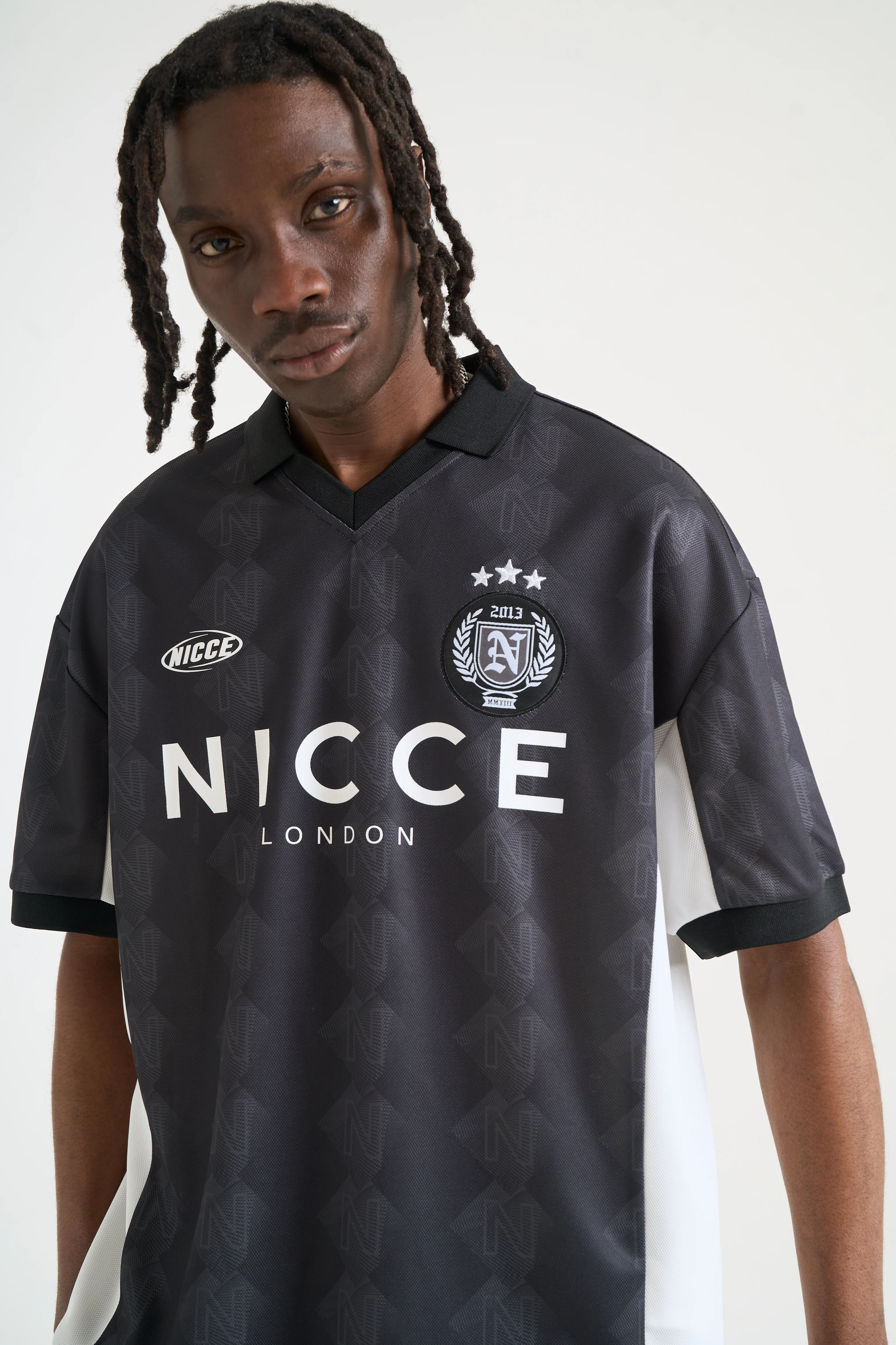 NICCE Mens Billete Football Shirt | Black - Image 8