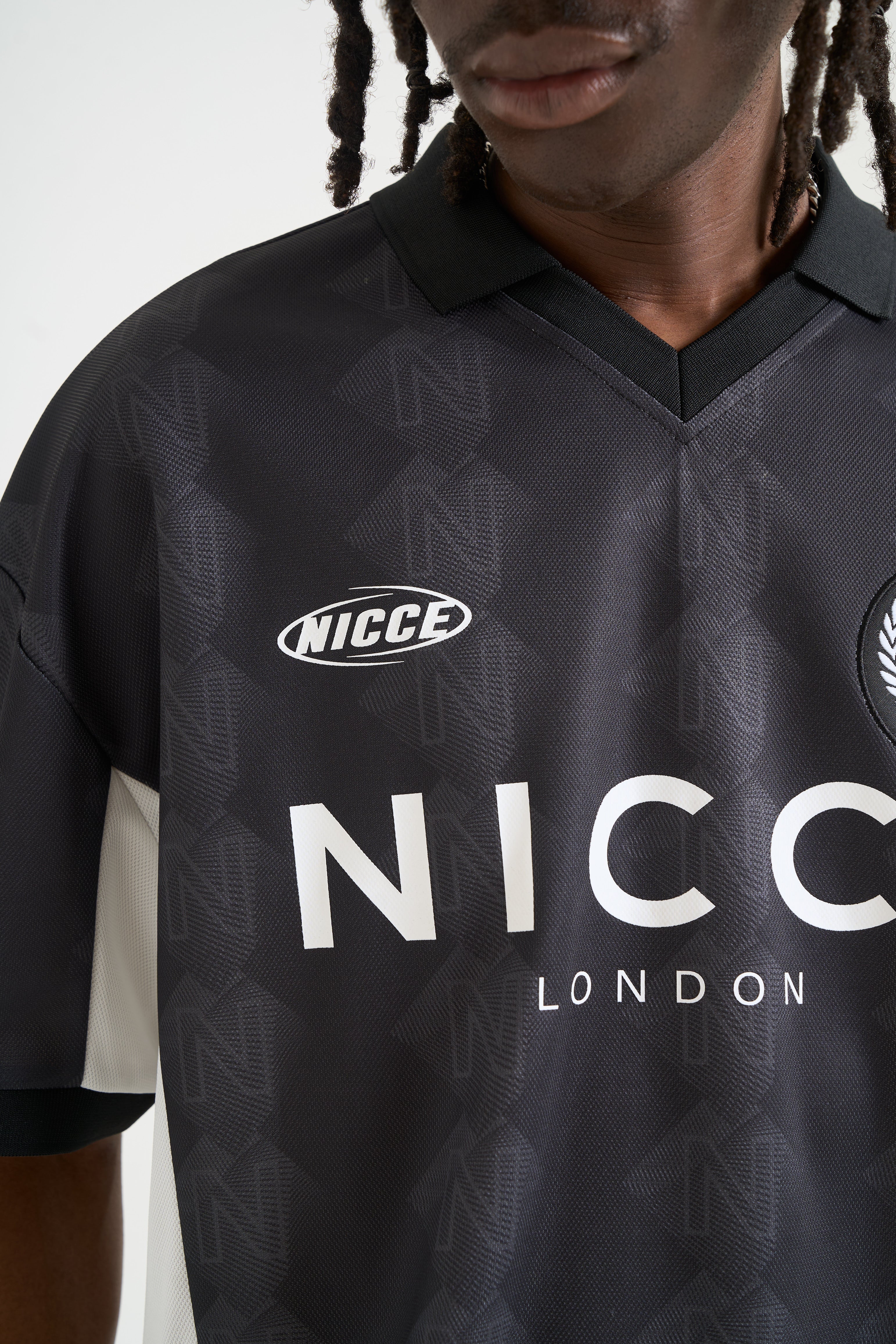 NICCE Mens Billete Football Shirt | Black - Image 9
