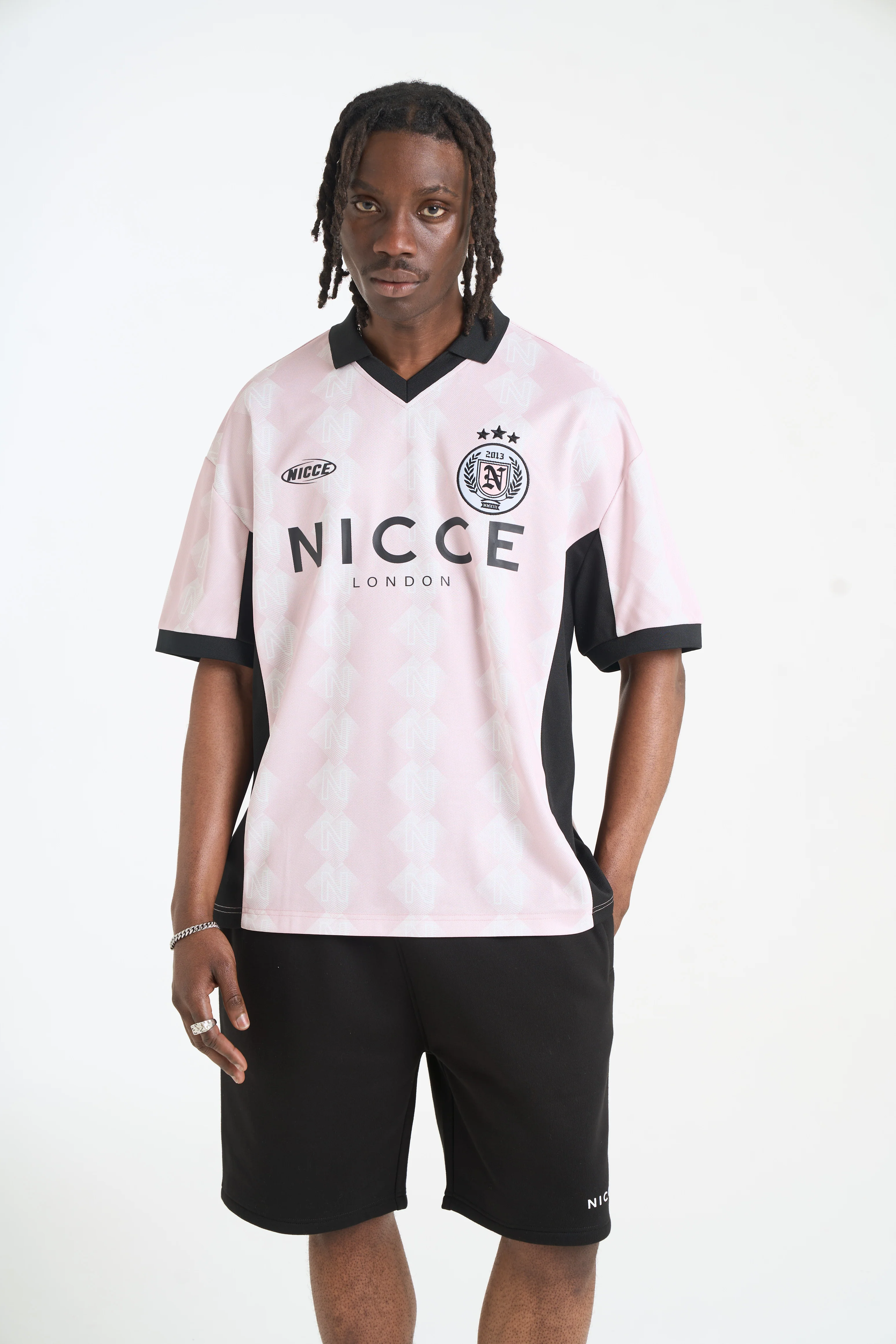 NICCE Mens Billete Football Shirt | Pink