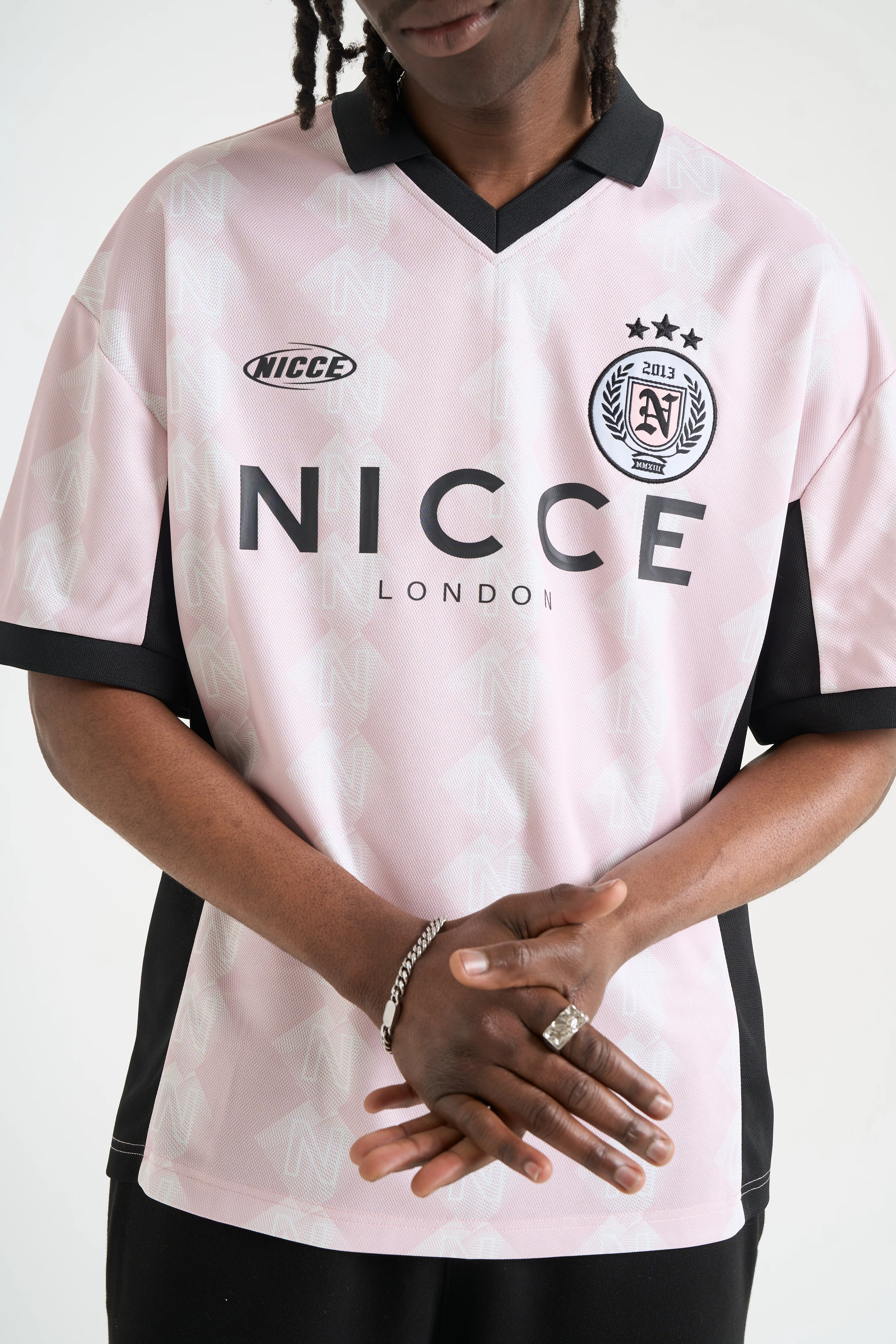 NICCE Mens Billete Football Shirt | Pink - Image 2
