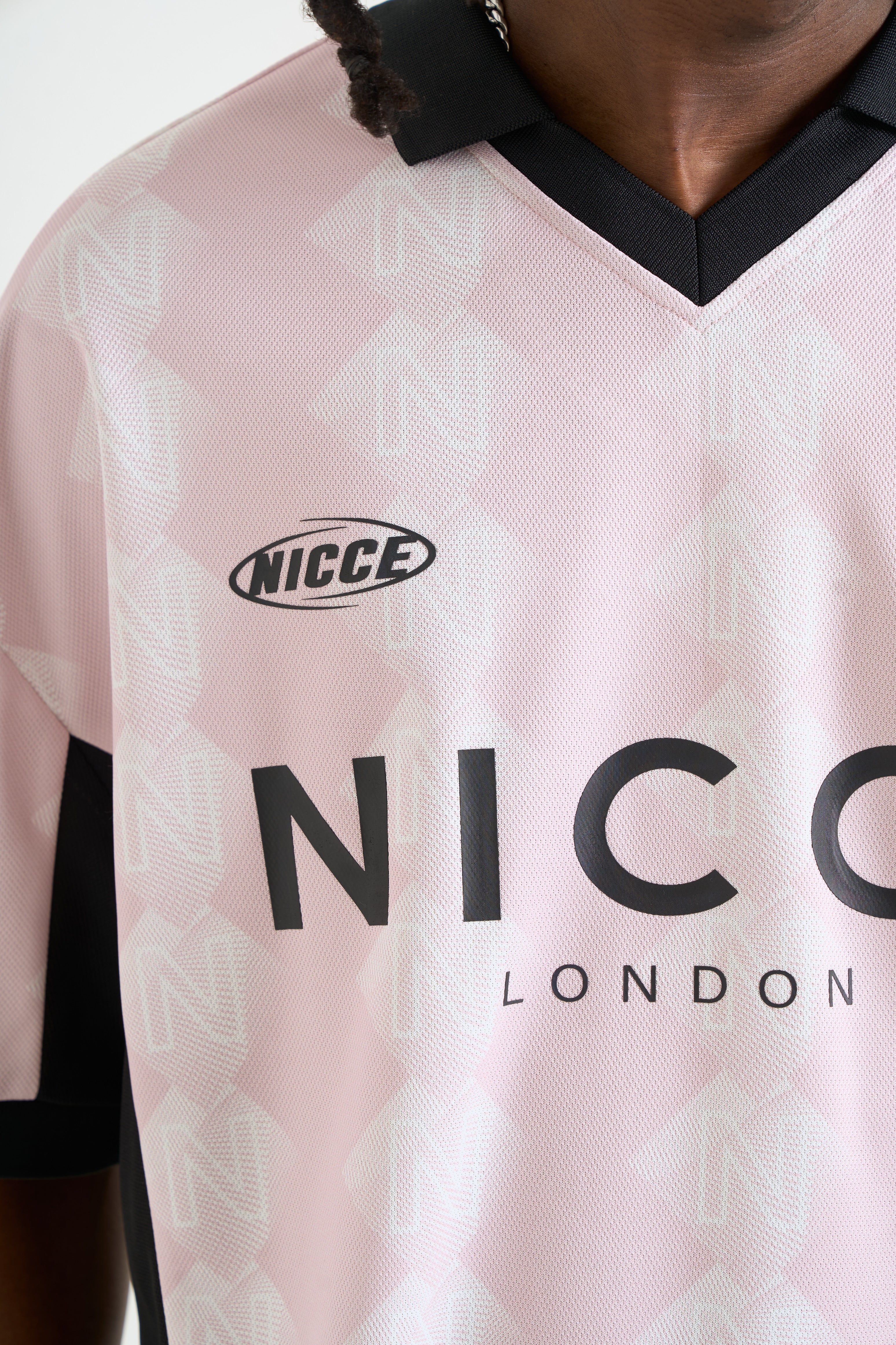 NICCE Mens Billete Football Shirt | Pink - Image 4