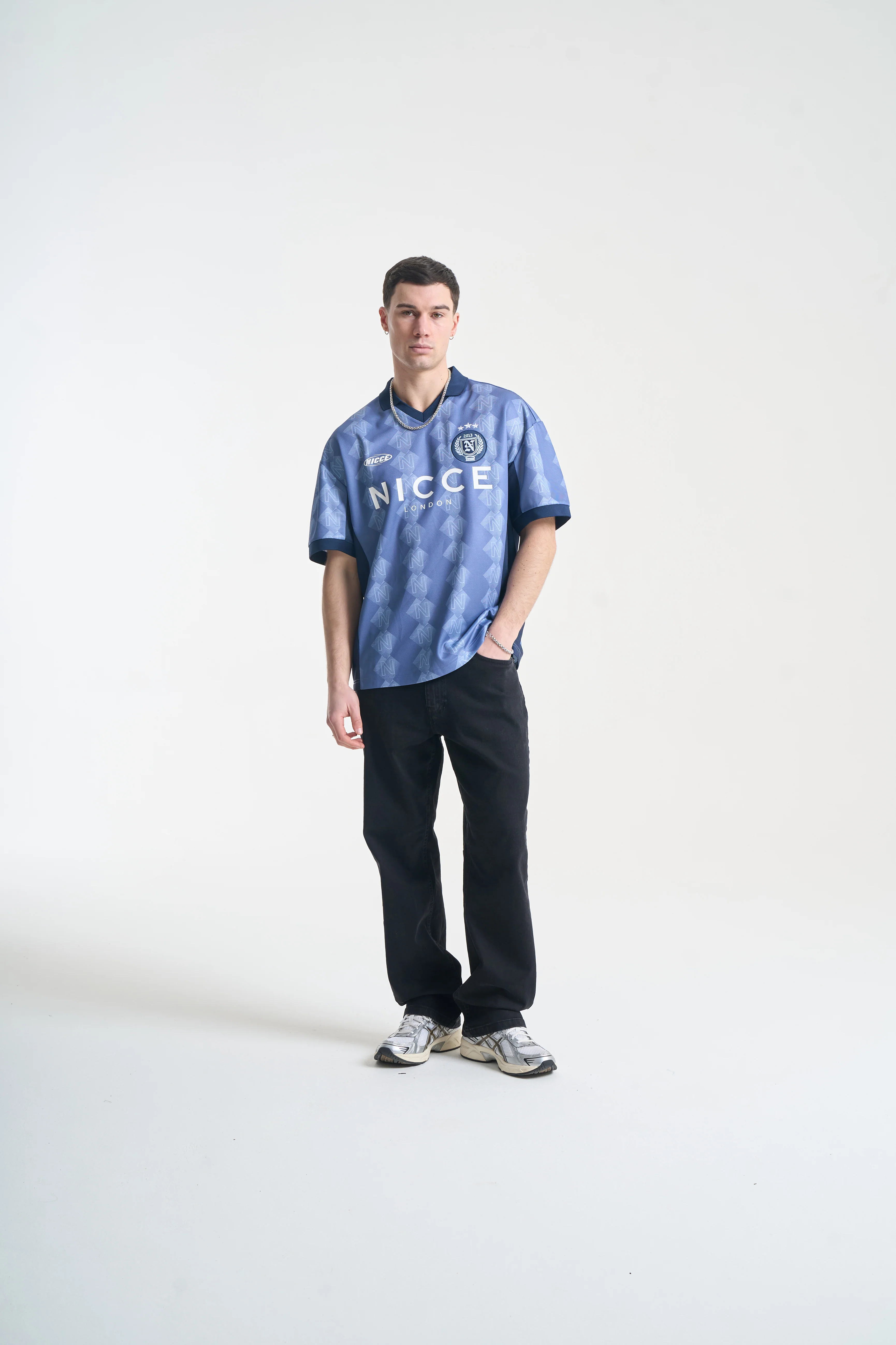 NICCE Mens Billete Football Shirt | Blue - Image 3