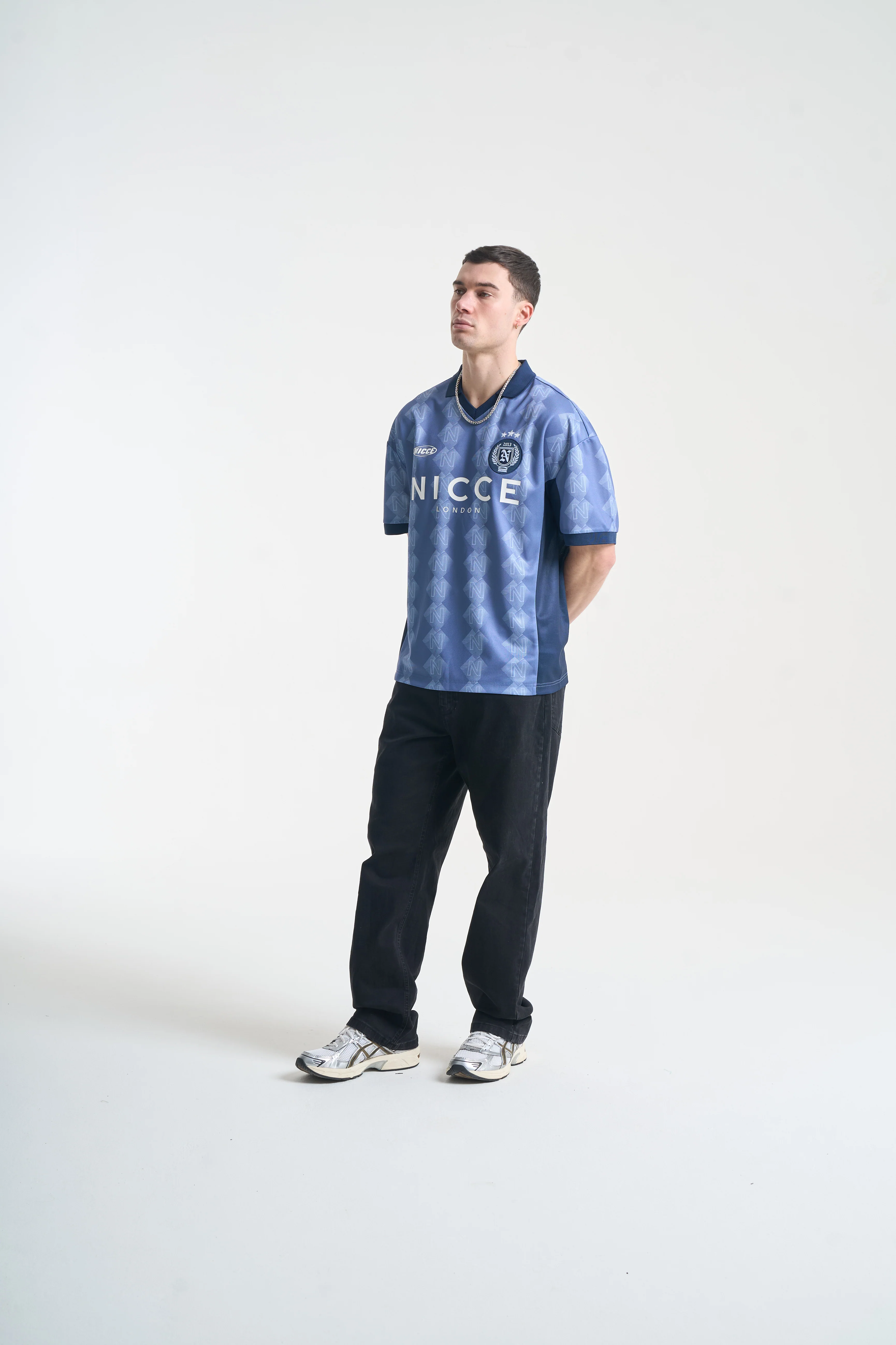 NICCE Mens Billete Football Shirt | Blue - Image 4