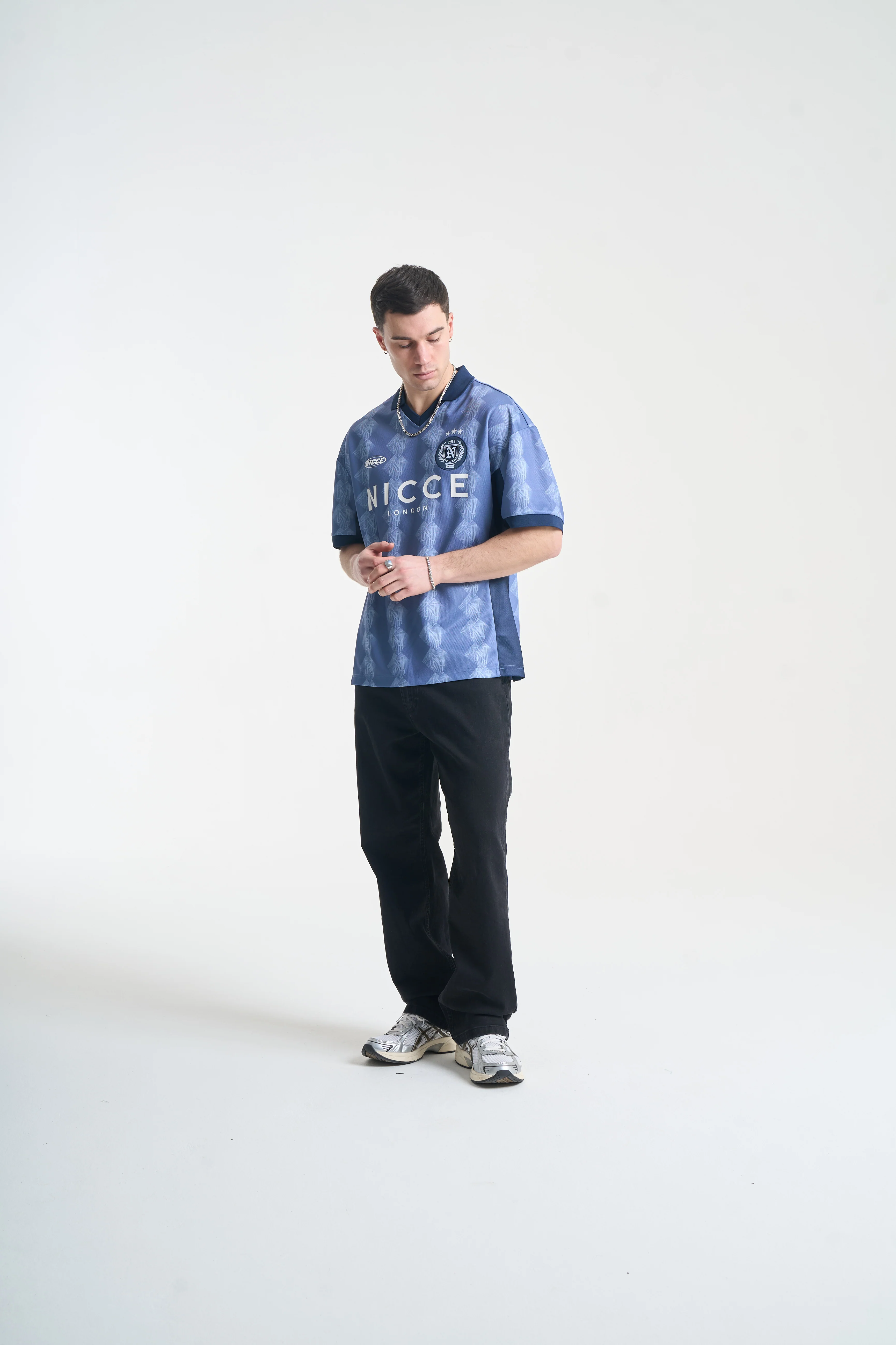 NICCE Mens Billete Football Shirt | Blue - Image 5