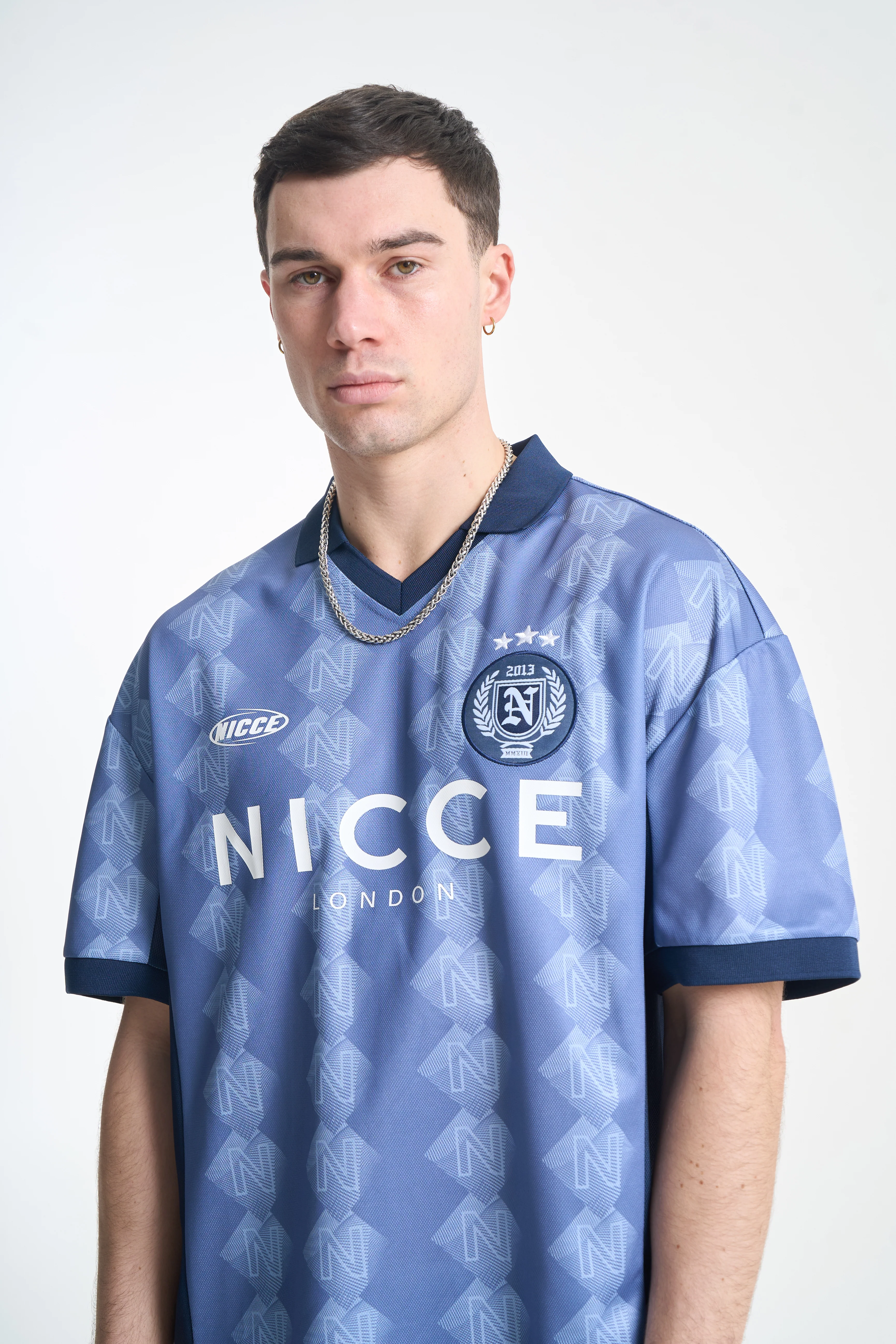NICCE Mens Billete Football Shirt | Blue - Image 7