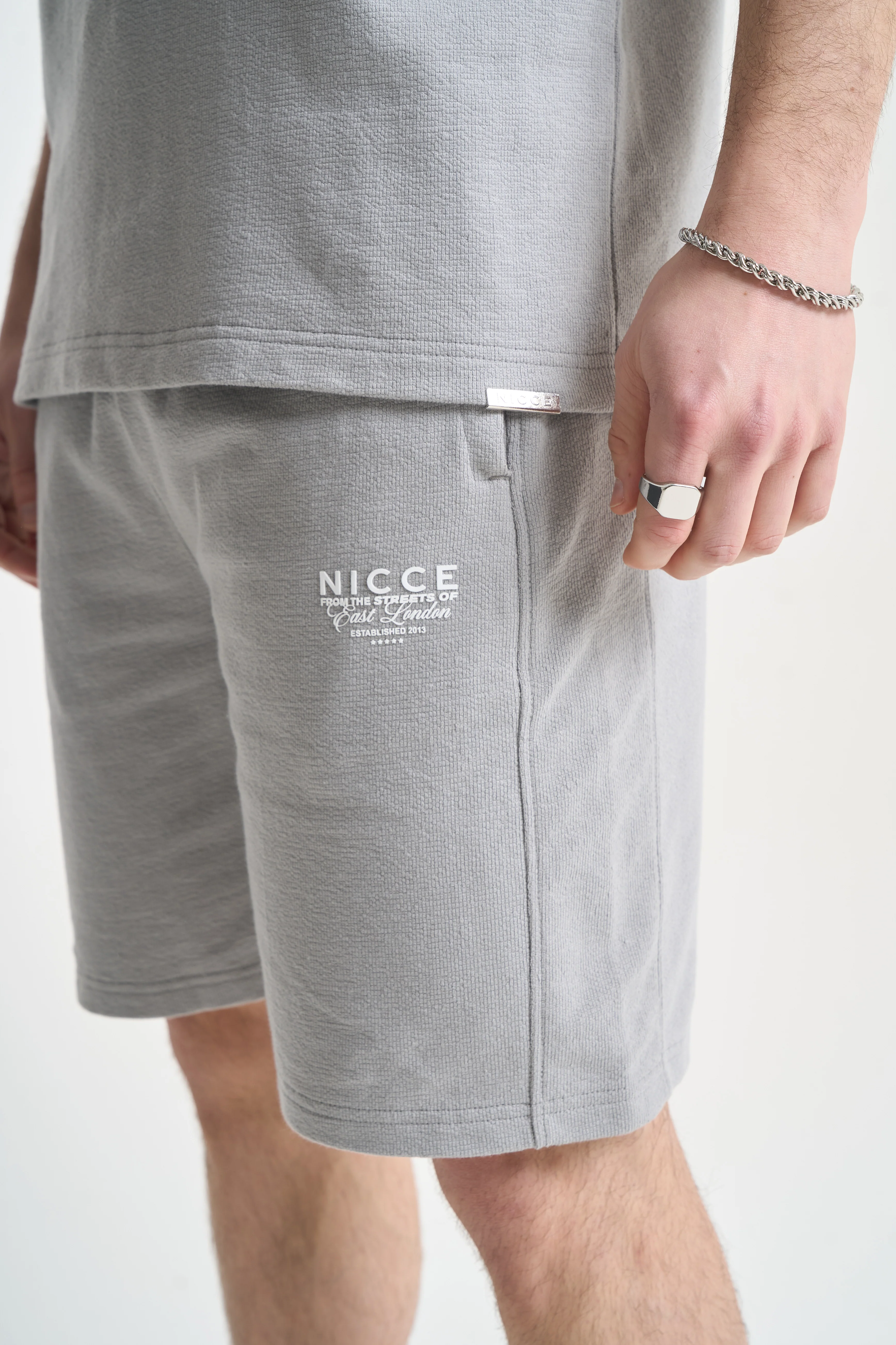 NICCE Mens Cera Shorts | Circular Grey