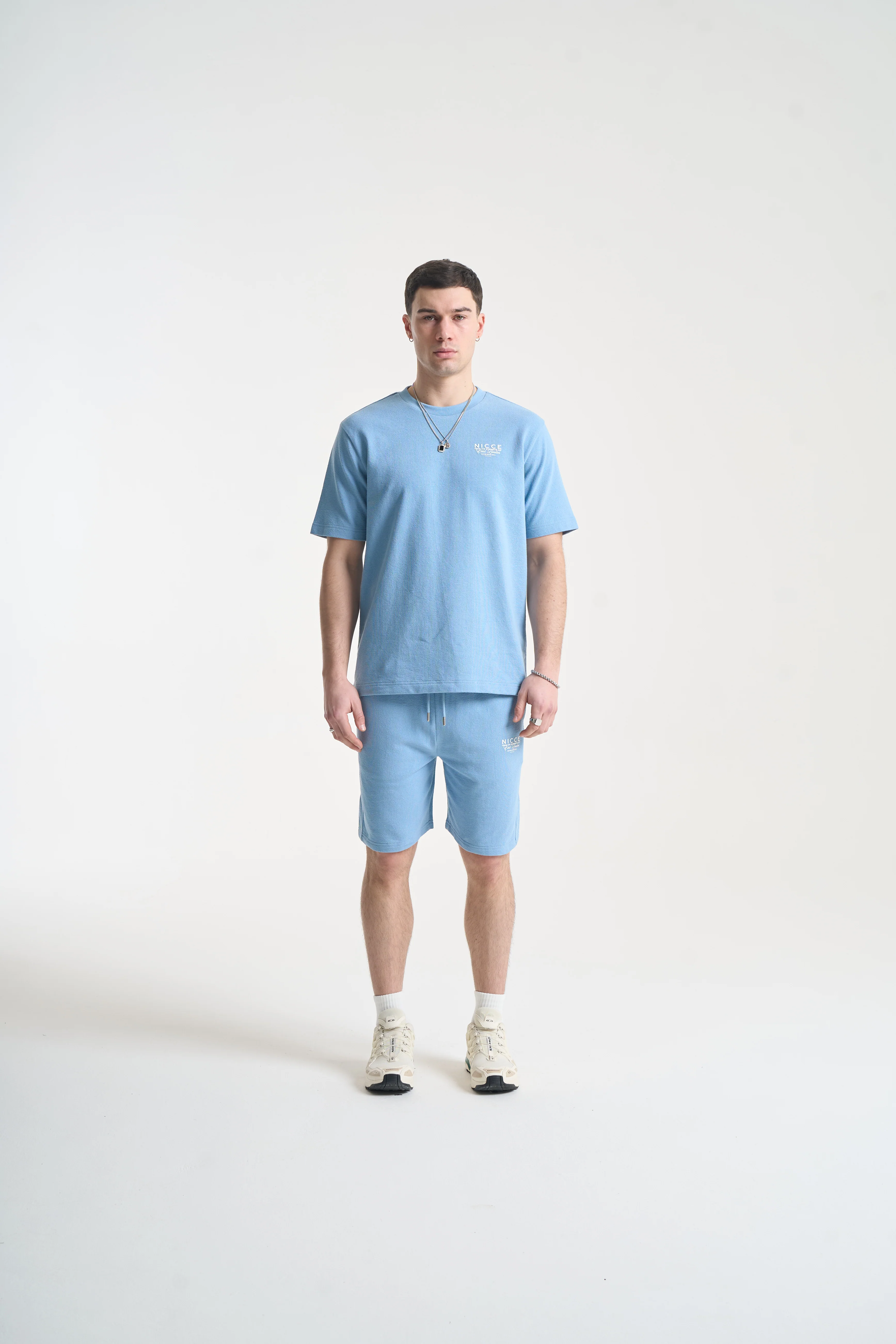 NICCE Mens Cera T-Shirt & Shorts Set | Allure Blue - Image 10