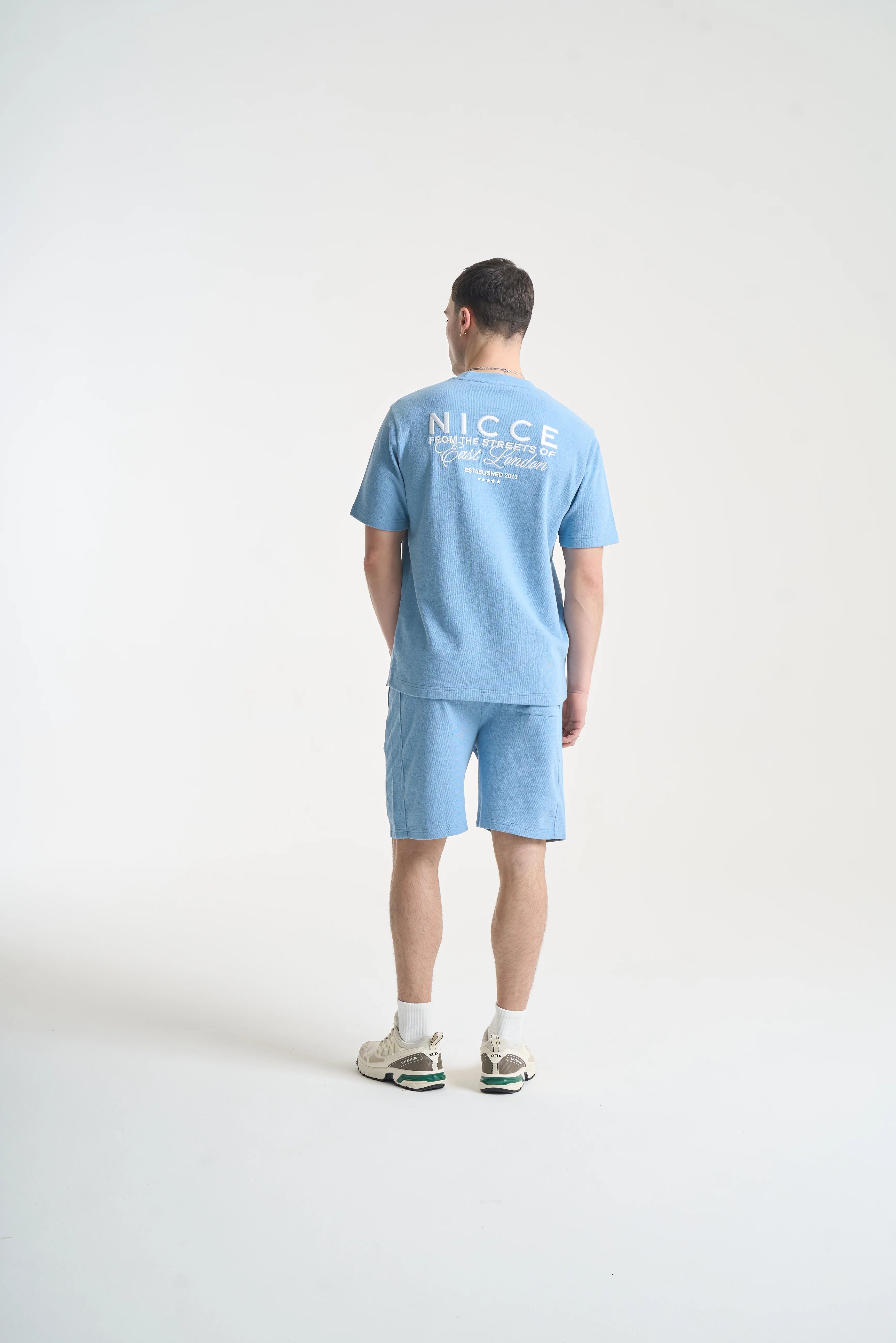 NICCE Mens Cera T-Shirt & Shorts Set | Allure Blue - Image 11