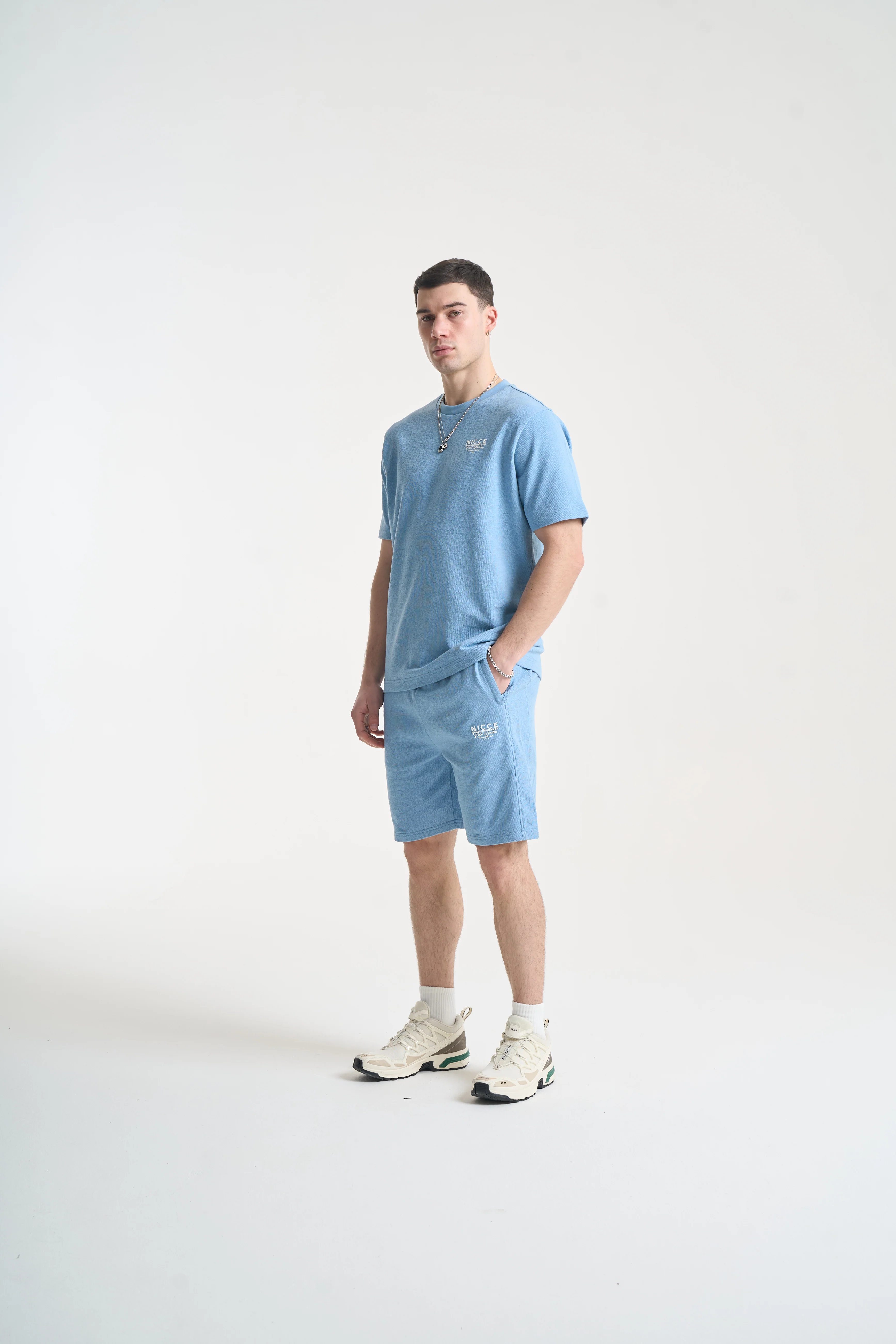 NICCE Mens Cera T-Shirt & Shorts Set | Allure Blue - Image 3