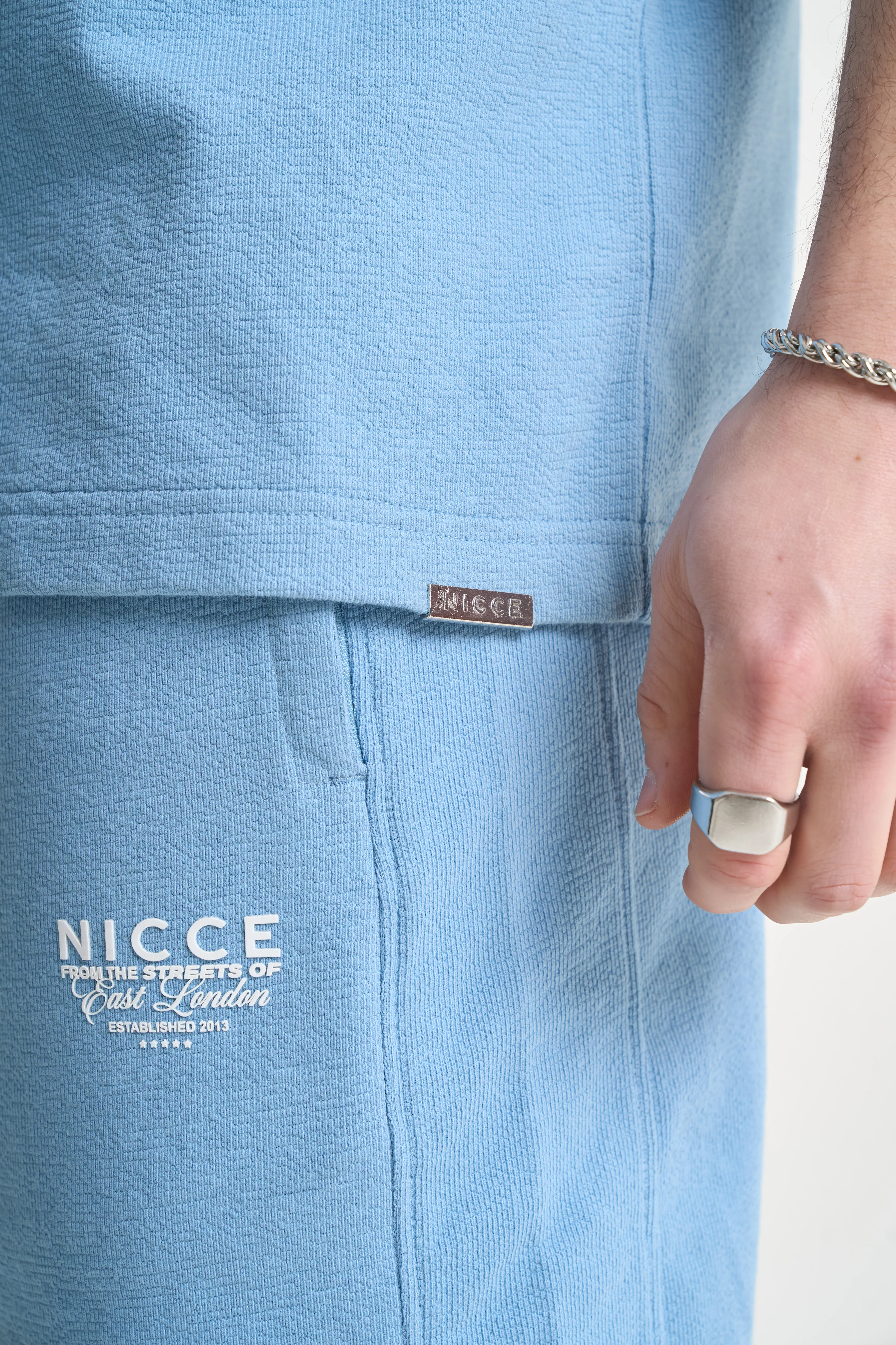 NICCE Mens Cera T-Shirt & Shorts Set | Allure Blue - Image 7