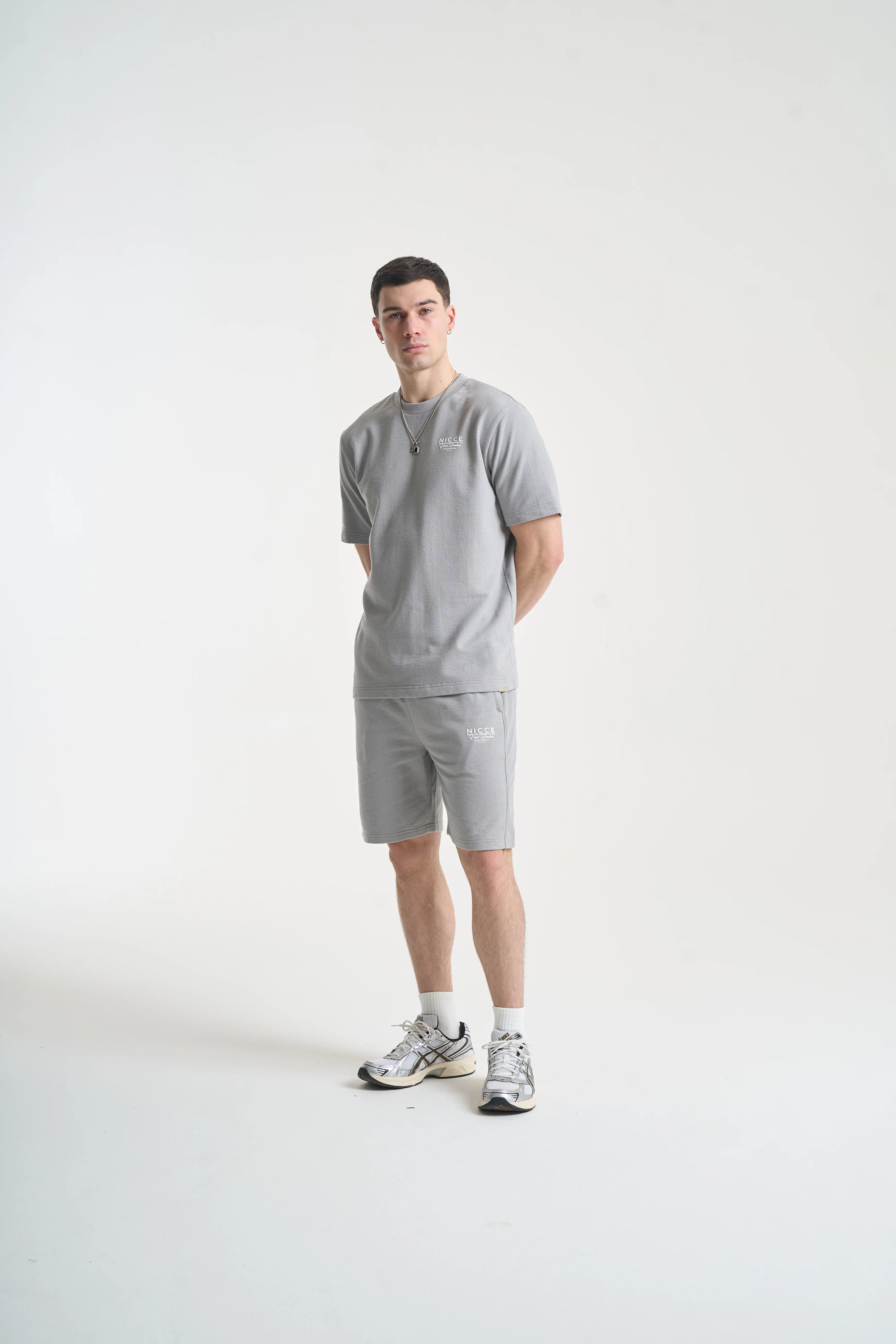 NICCE Mens Cera T-Shirt & Shorts Set | Circular Grey - Image 5