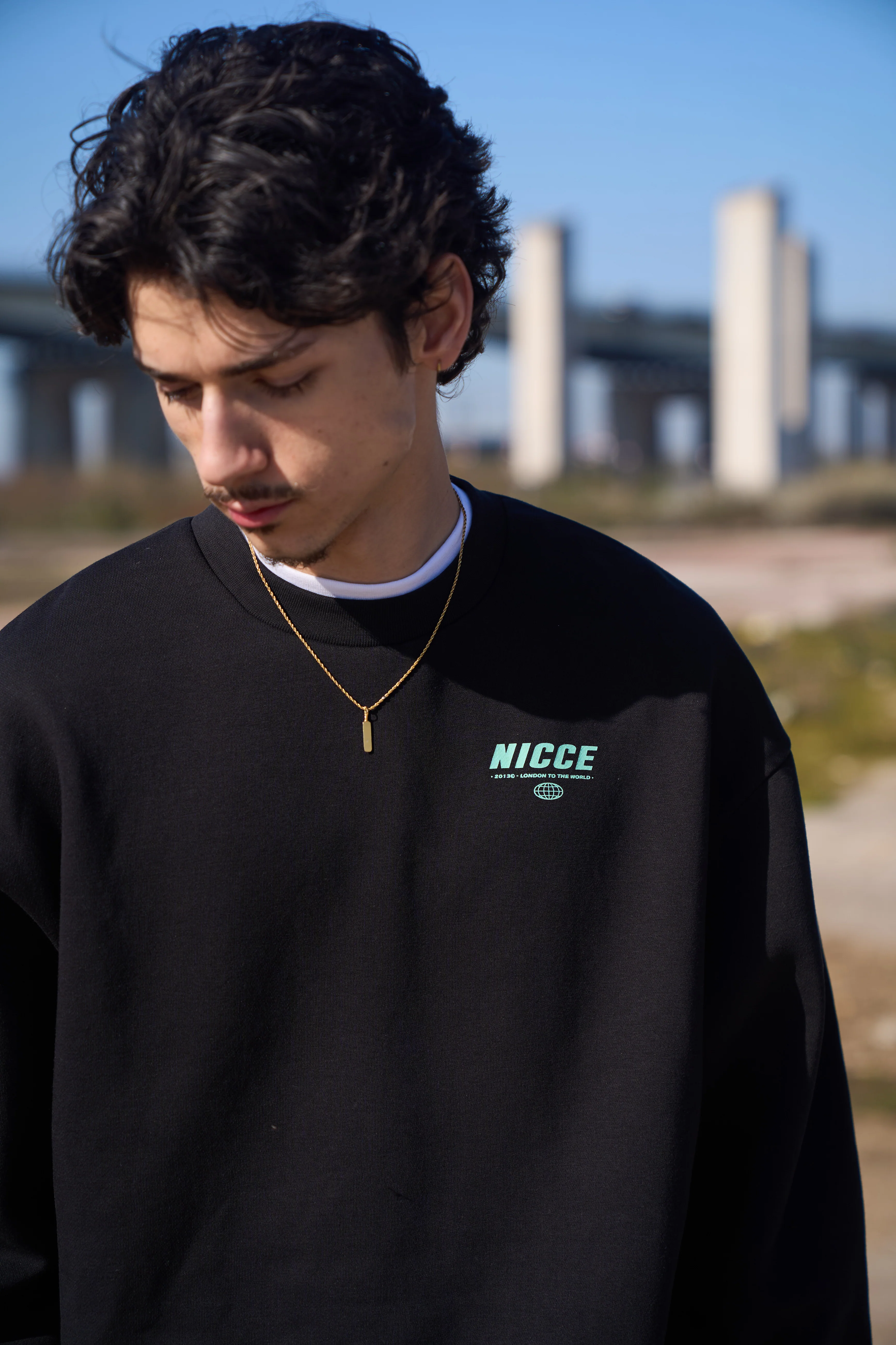 NICCE Mens Comet Sweatshirt | Black - Image 4