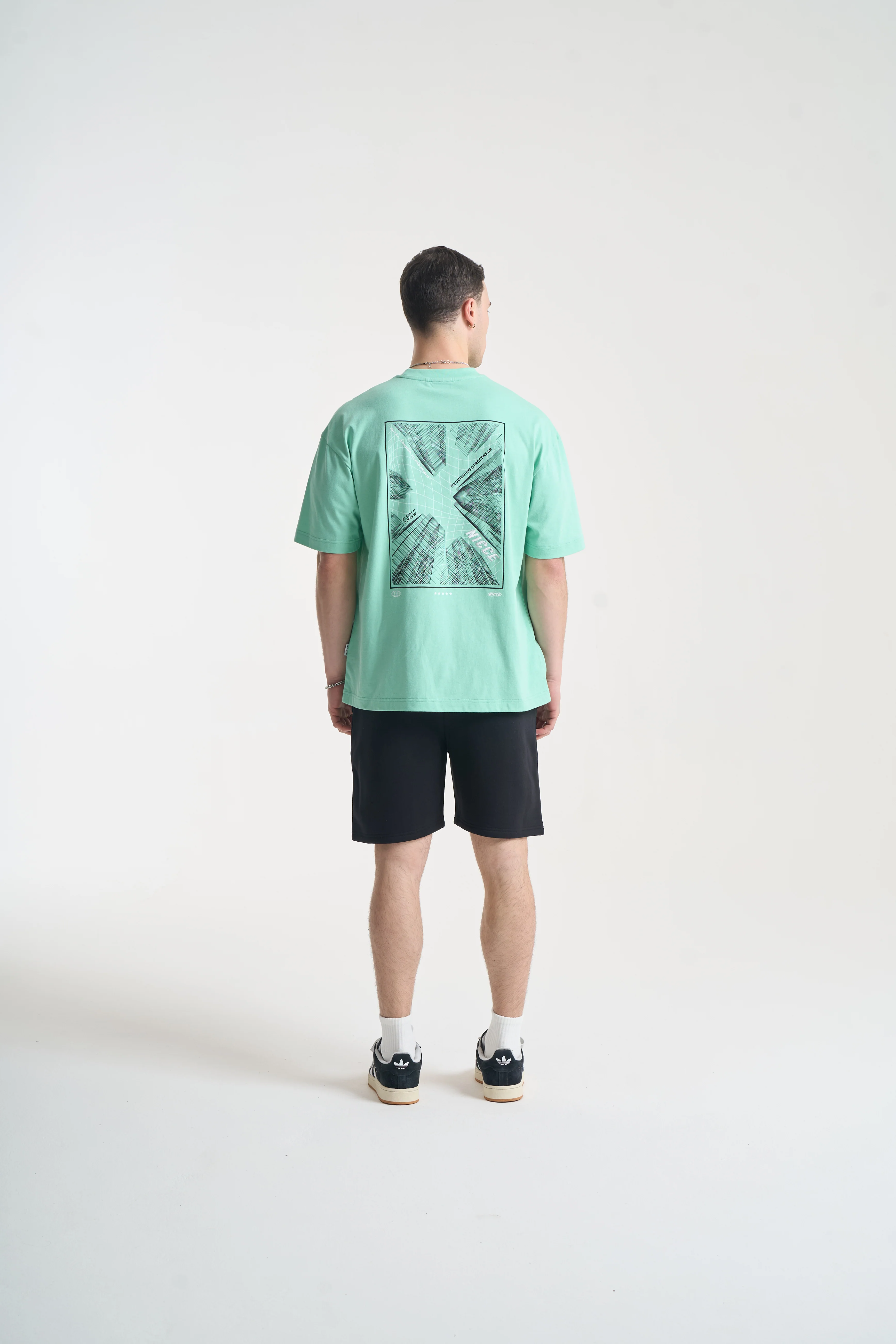 NICCE Mens Comet T-Shirt & Shorts Set | Mint - Image 5