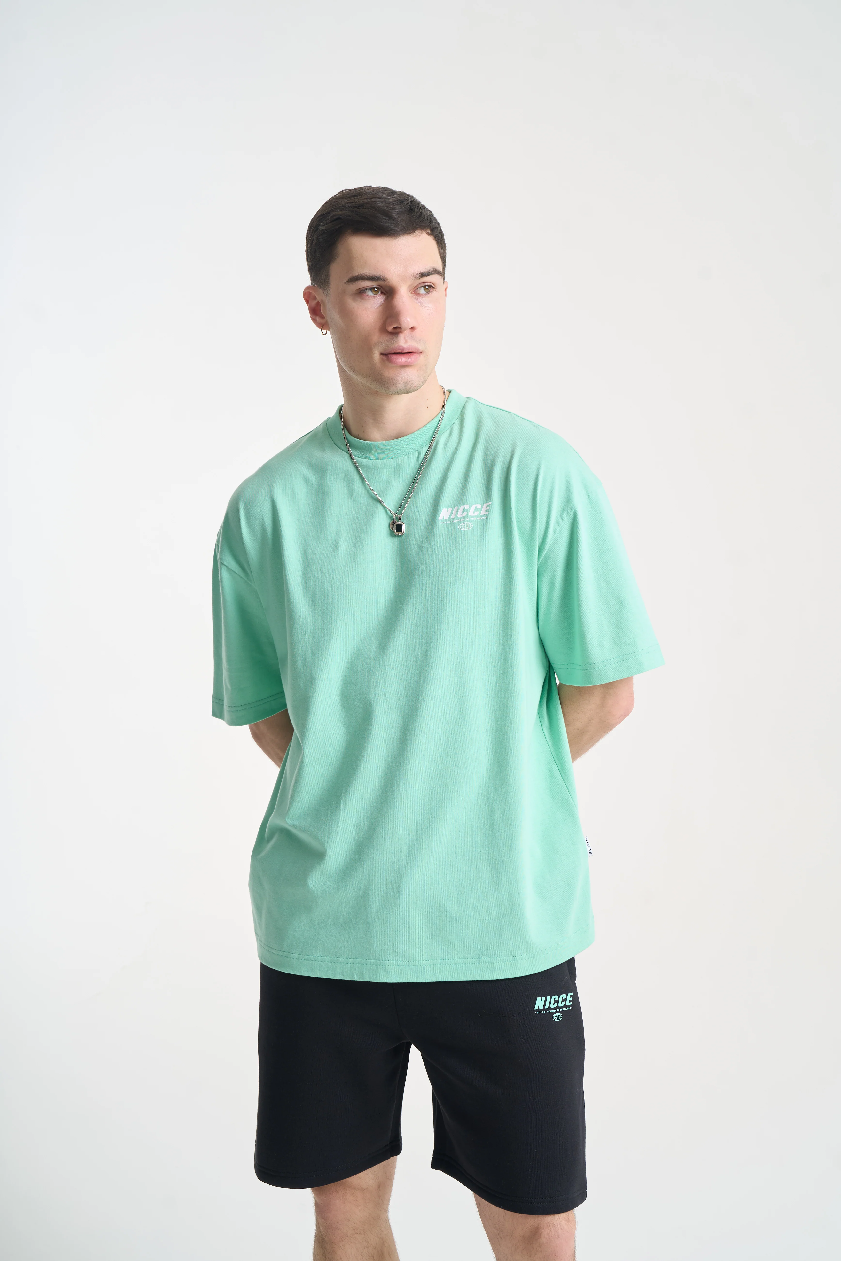 NICCE Mens Comet T-Shirt & Shorts Set | Mint - Image 6