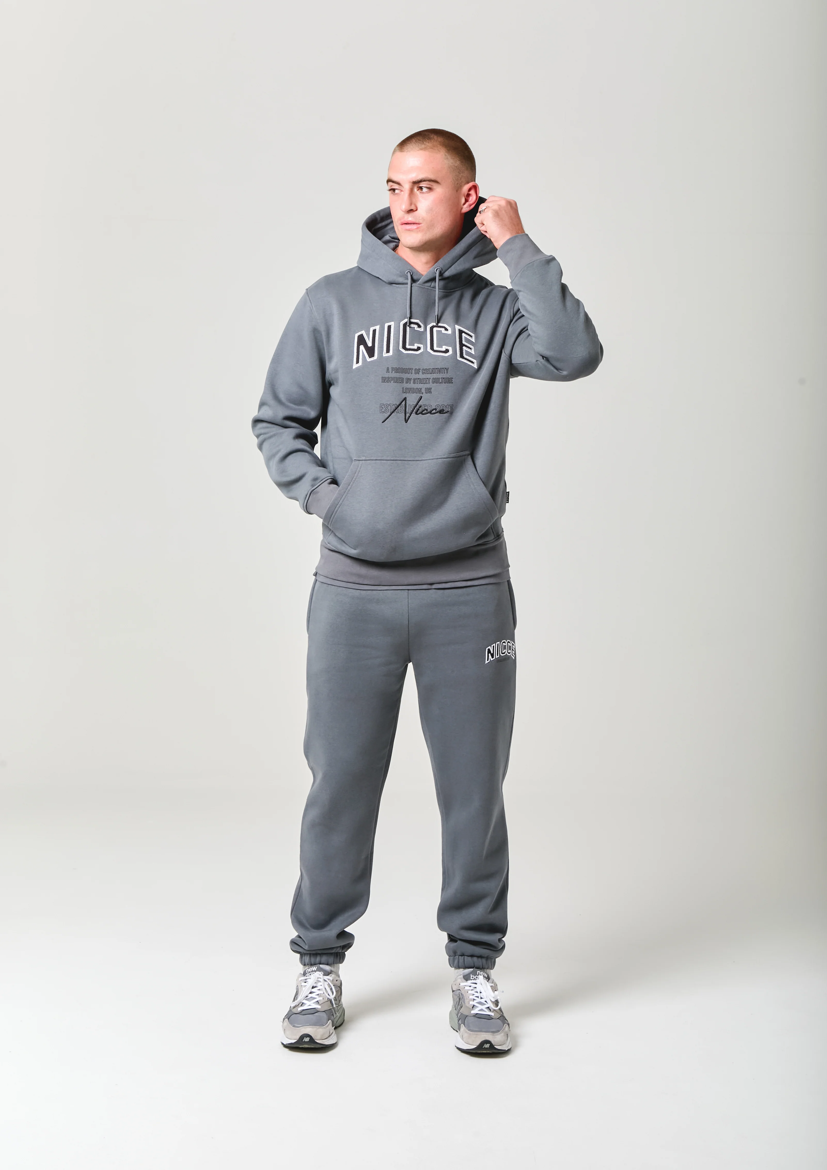 NICCE Mens Elevate Hoodie | Graphite - Image 3