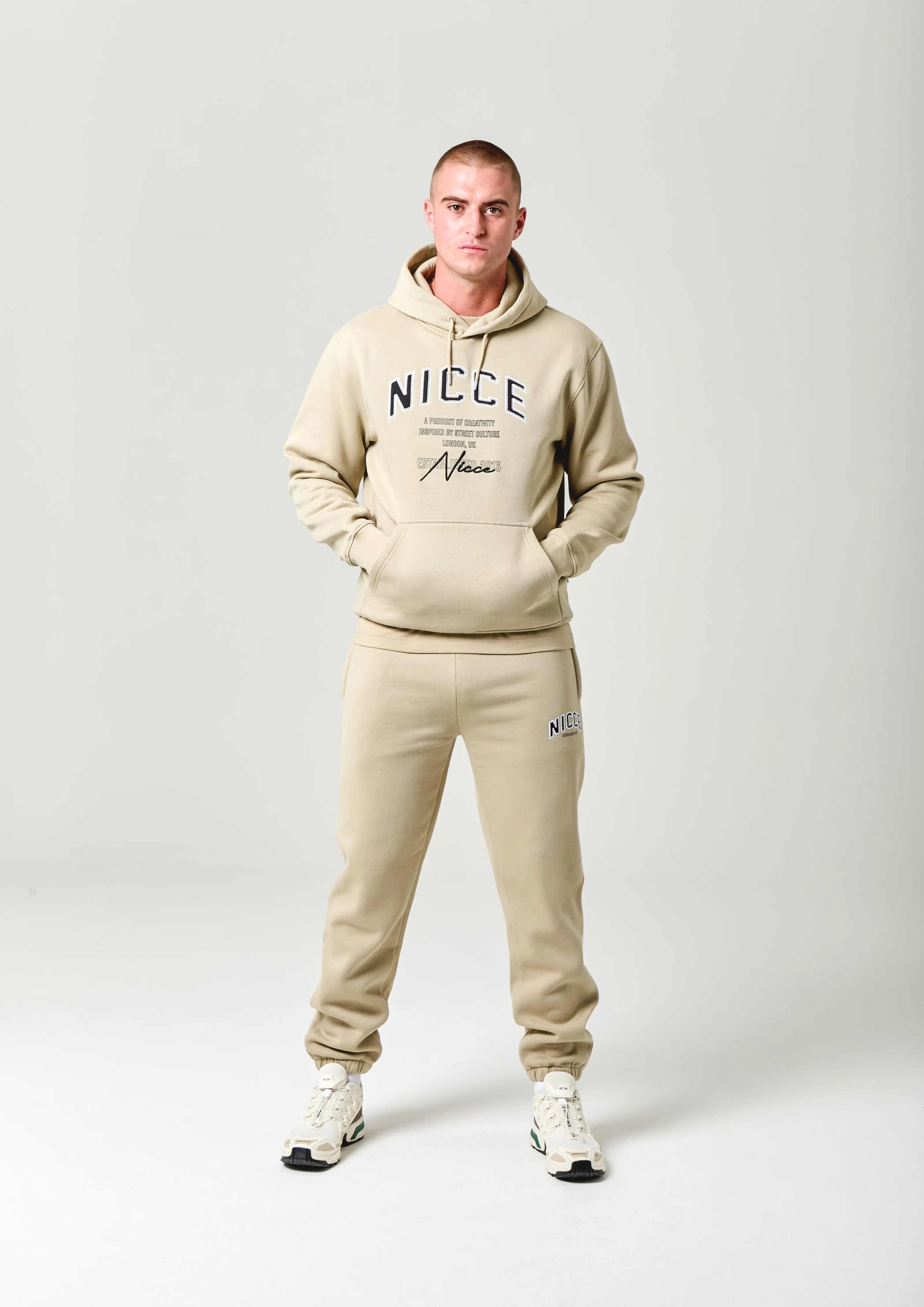 NICCE Mens Elevate Hoodie | Grey Stone - Image 3