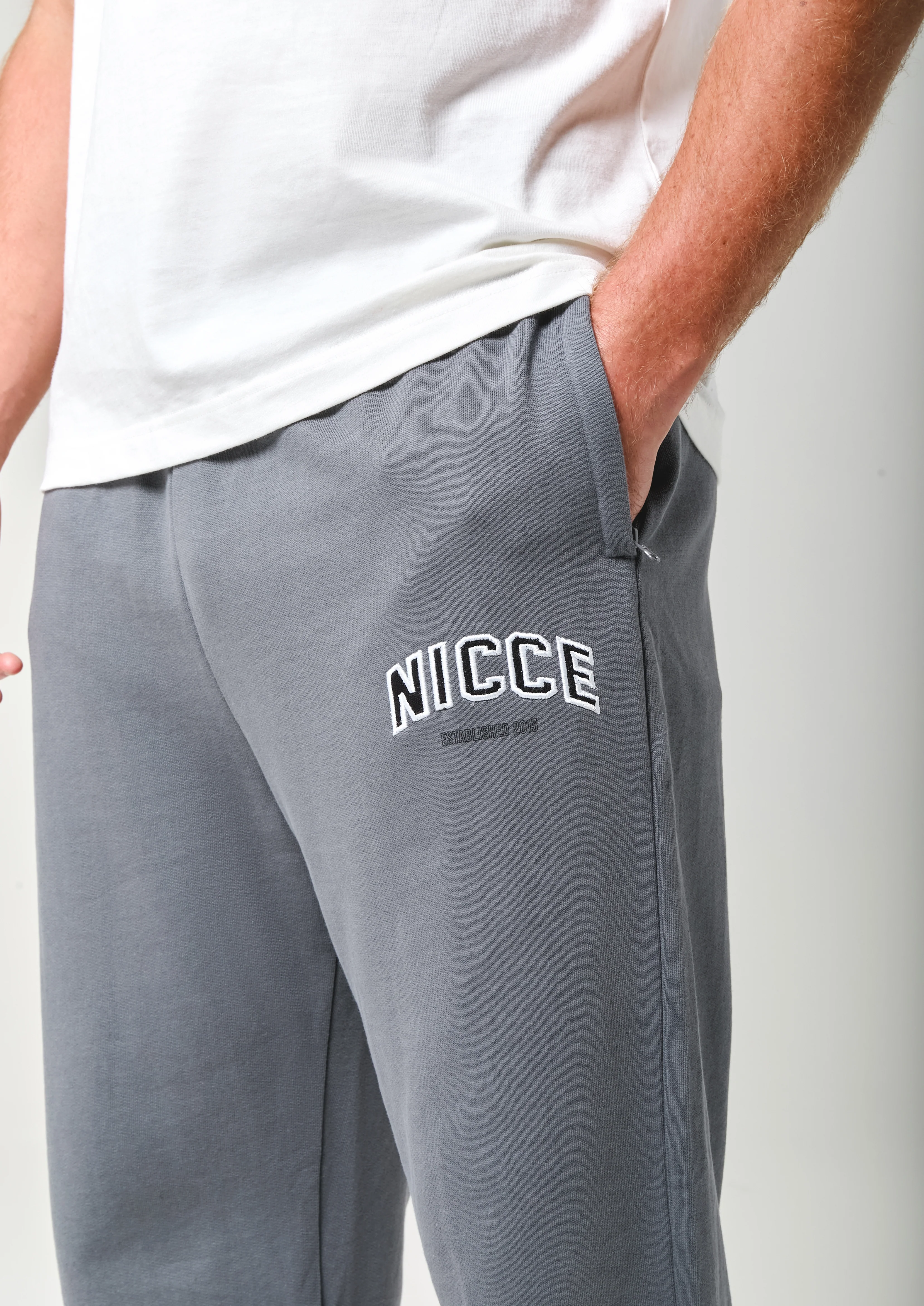 NICCE Mens Elevate Open Hem Joggers | Graphite - Image 5