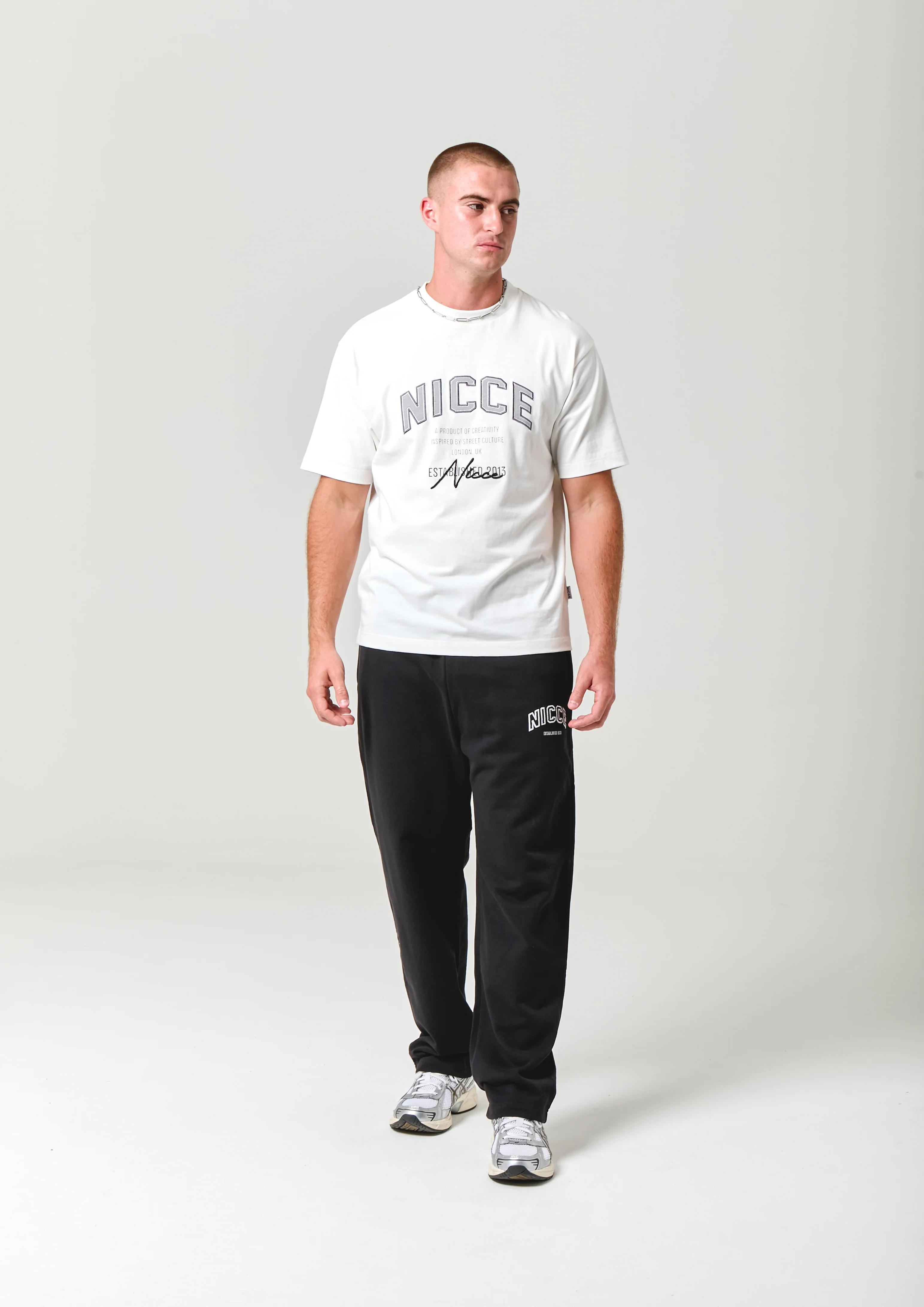 NICCE Mens Elevate Oversized T-Shirt | Off White - Image 2