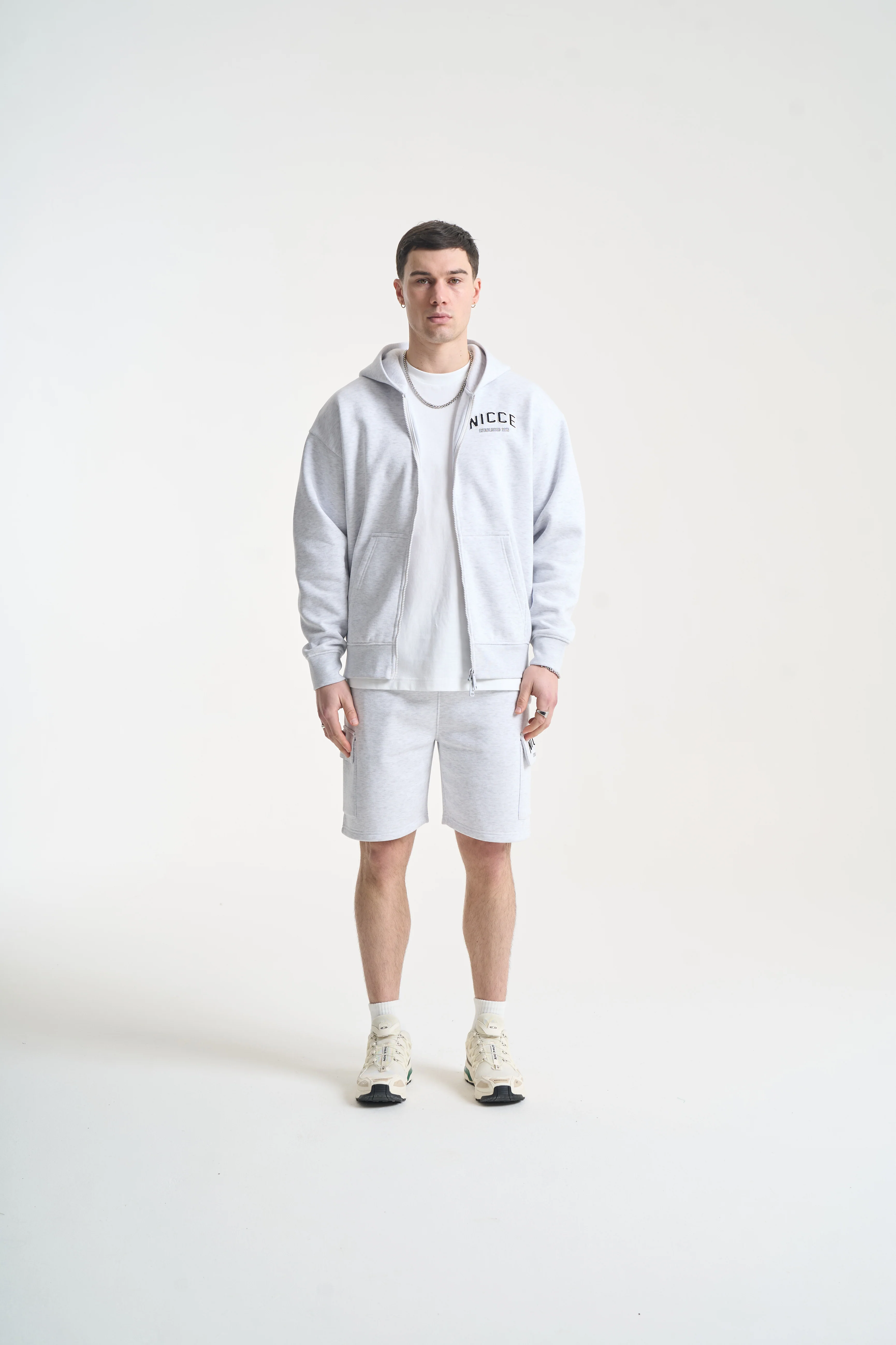 NICCE Mens Elevate Shorts | Grey Marl - Image 4