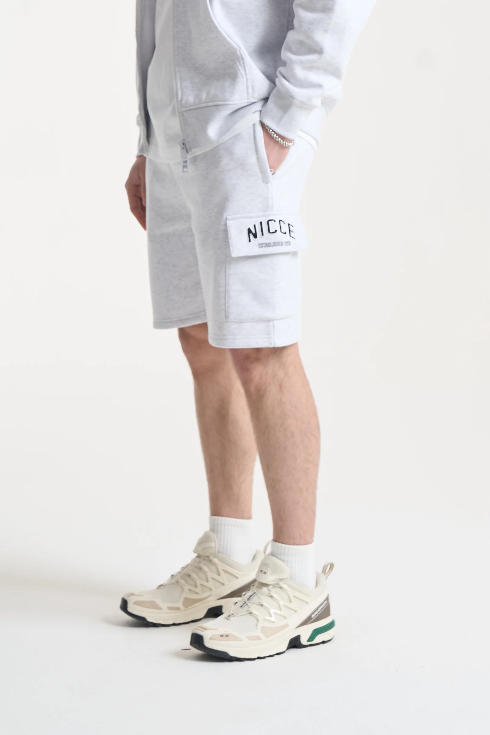 NICCE Mens Elevate Shorts | Grey Marl - Image 5