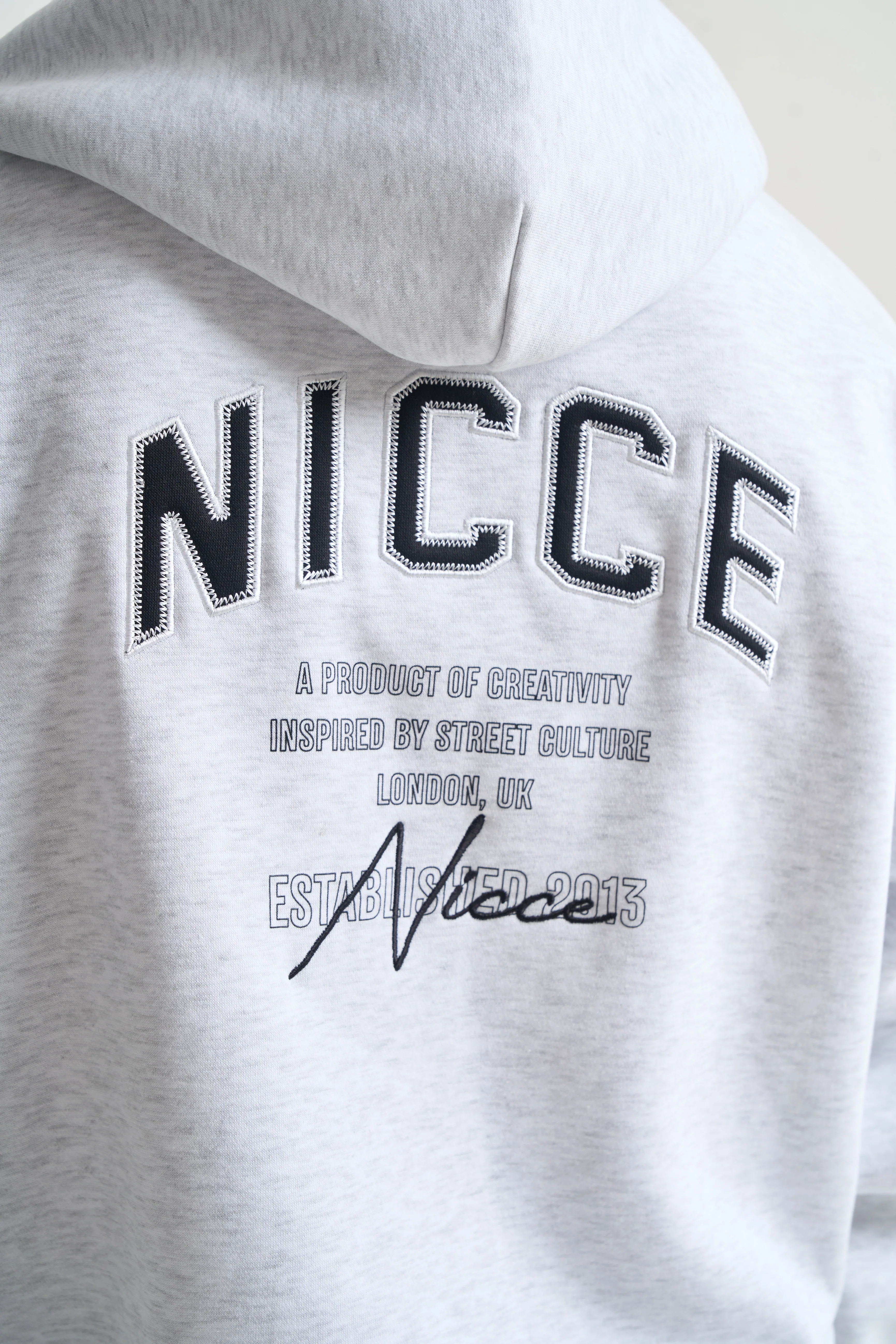 NICCE Mens Elevate Zip Thru Hoodie | Grey Marl - Image 5