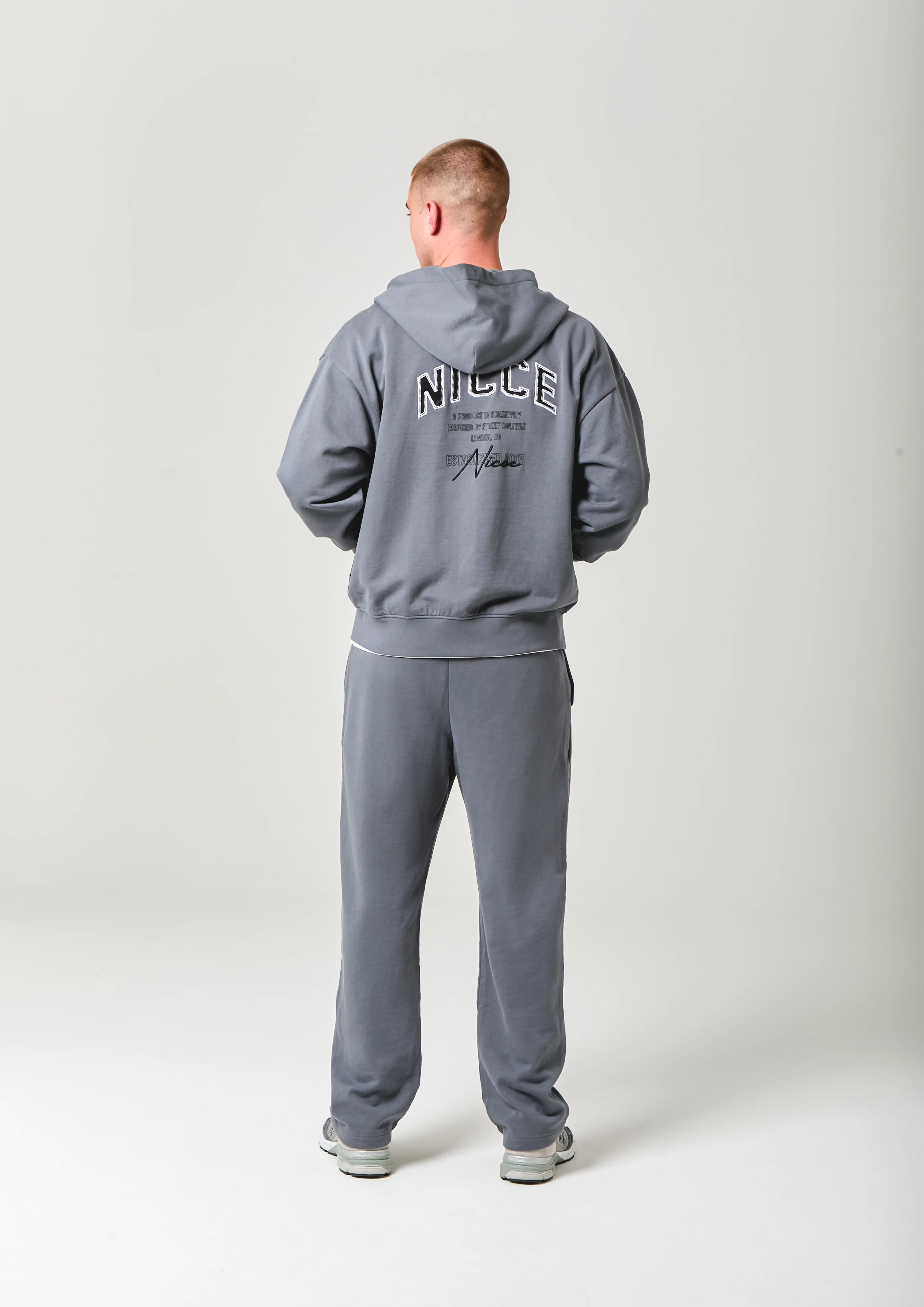 NICCE Mens Elevate Zip Thru Hoodie | Graphite - Image 6