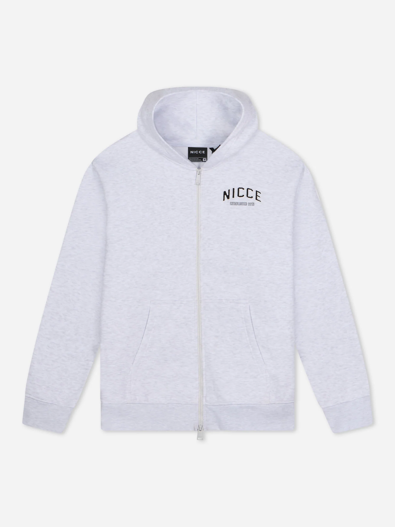 NICCE Mens Elevate Zip Thru Hoodie | Grey Marl - Image 12
