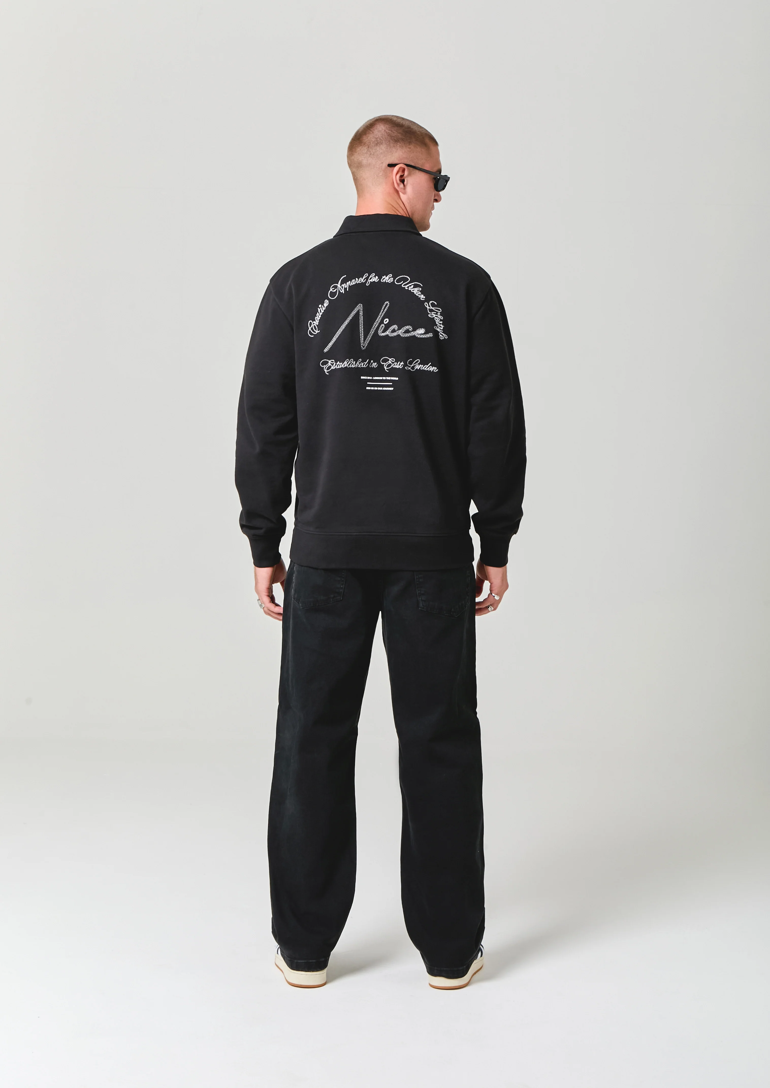 NICCE Mens Exalt 1/4 Zip Sweat | Black - Image 4