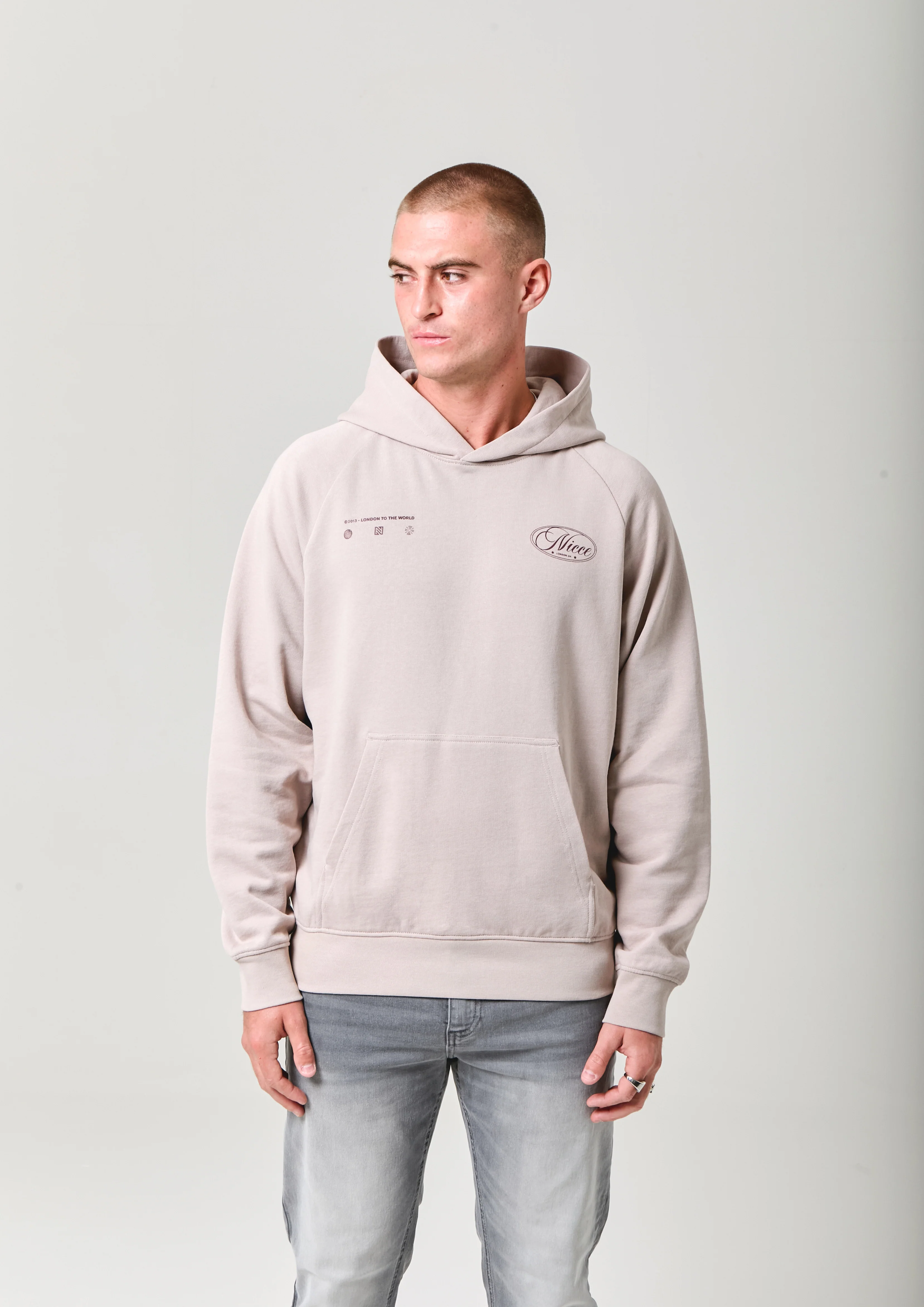 NICCE Mens Grant Hoodie | Ash - Image 3