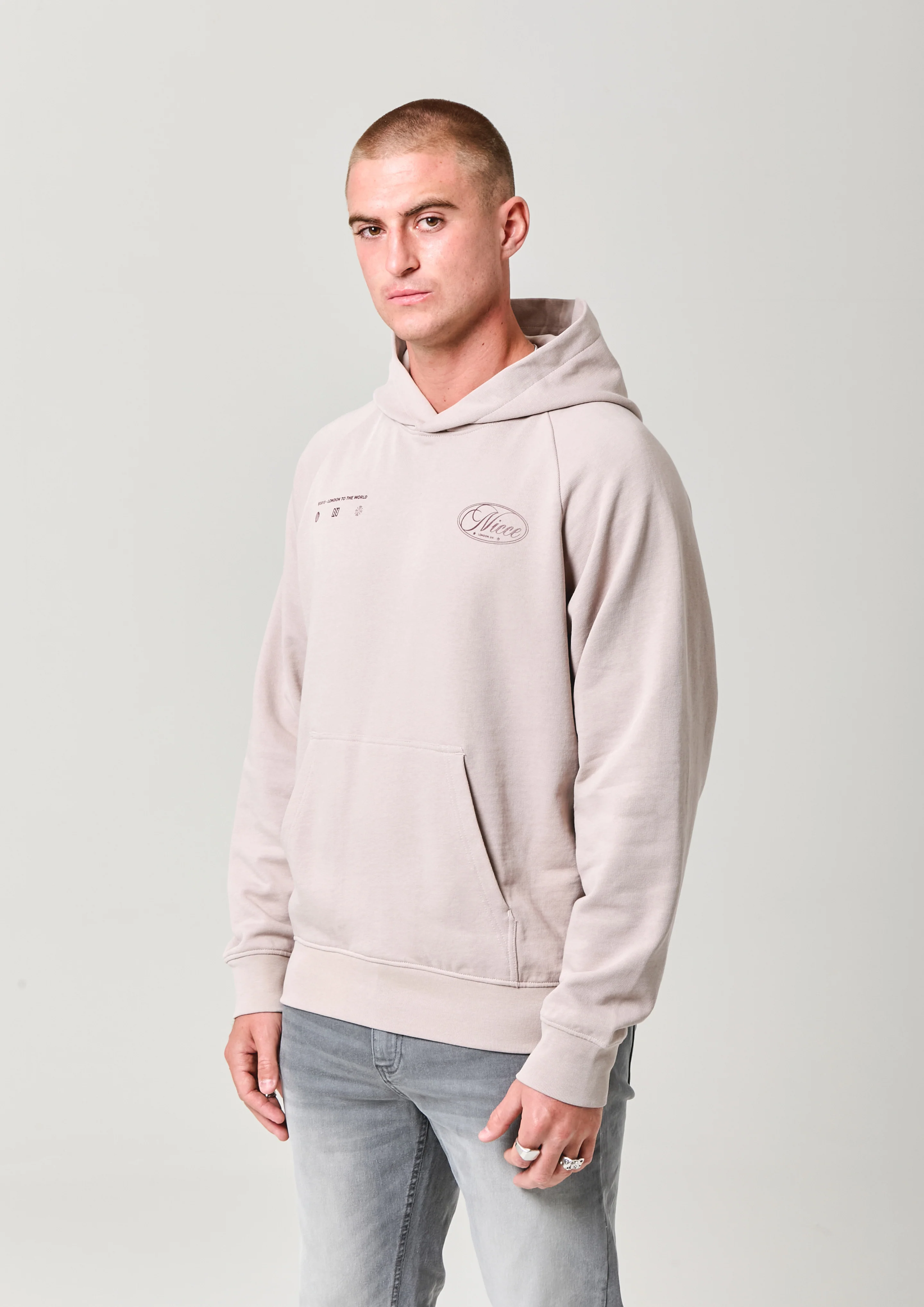 NICCE Mens Grant Hoodie | Ash - Image 4