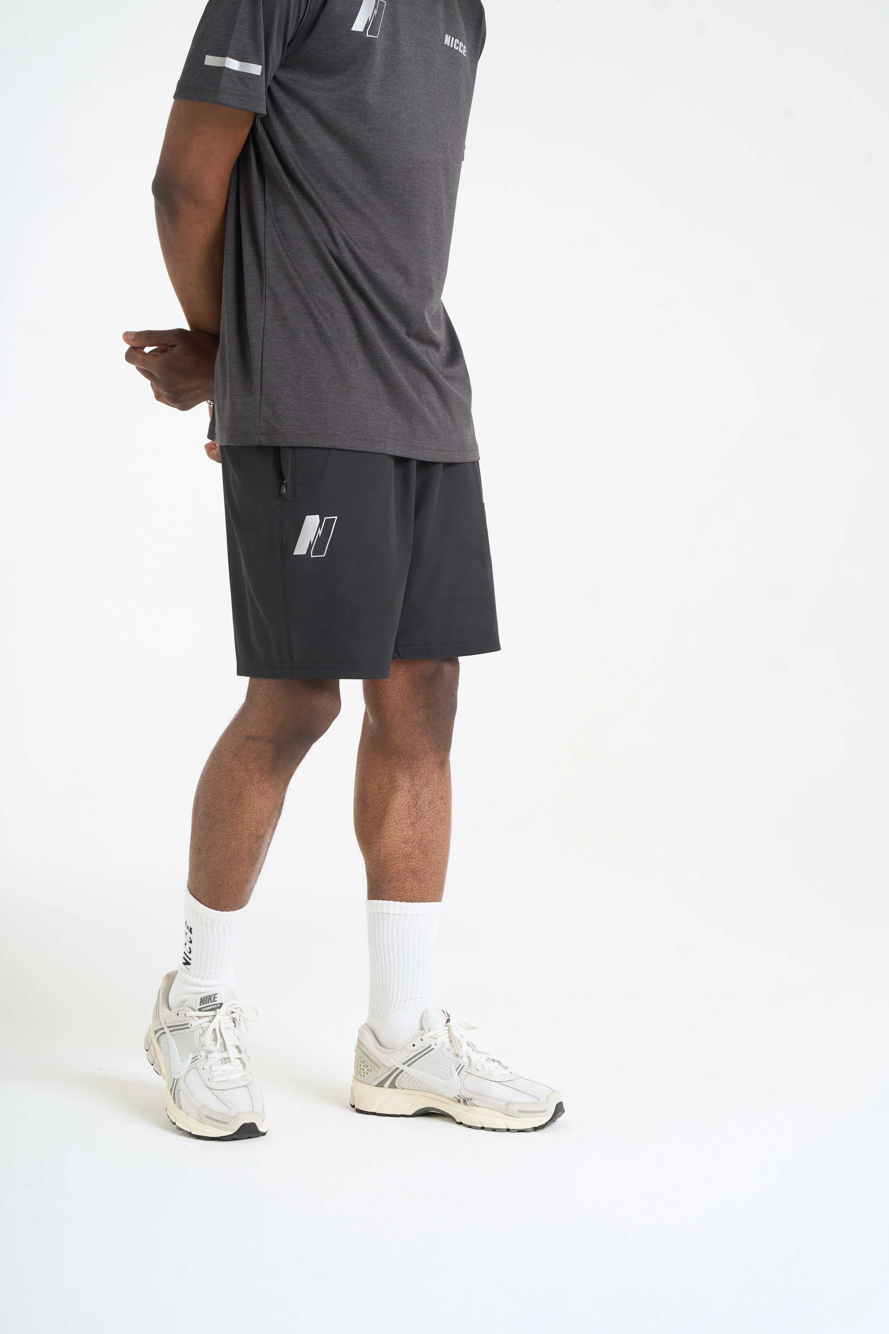 NICCE Mens Petelo Running Shorts | Black - Image 3