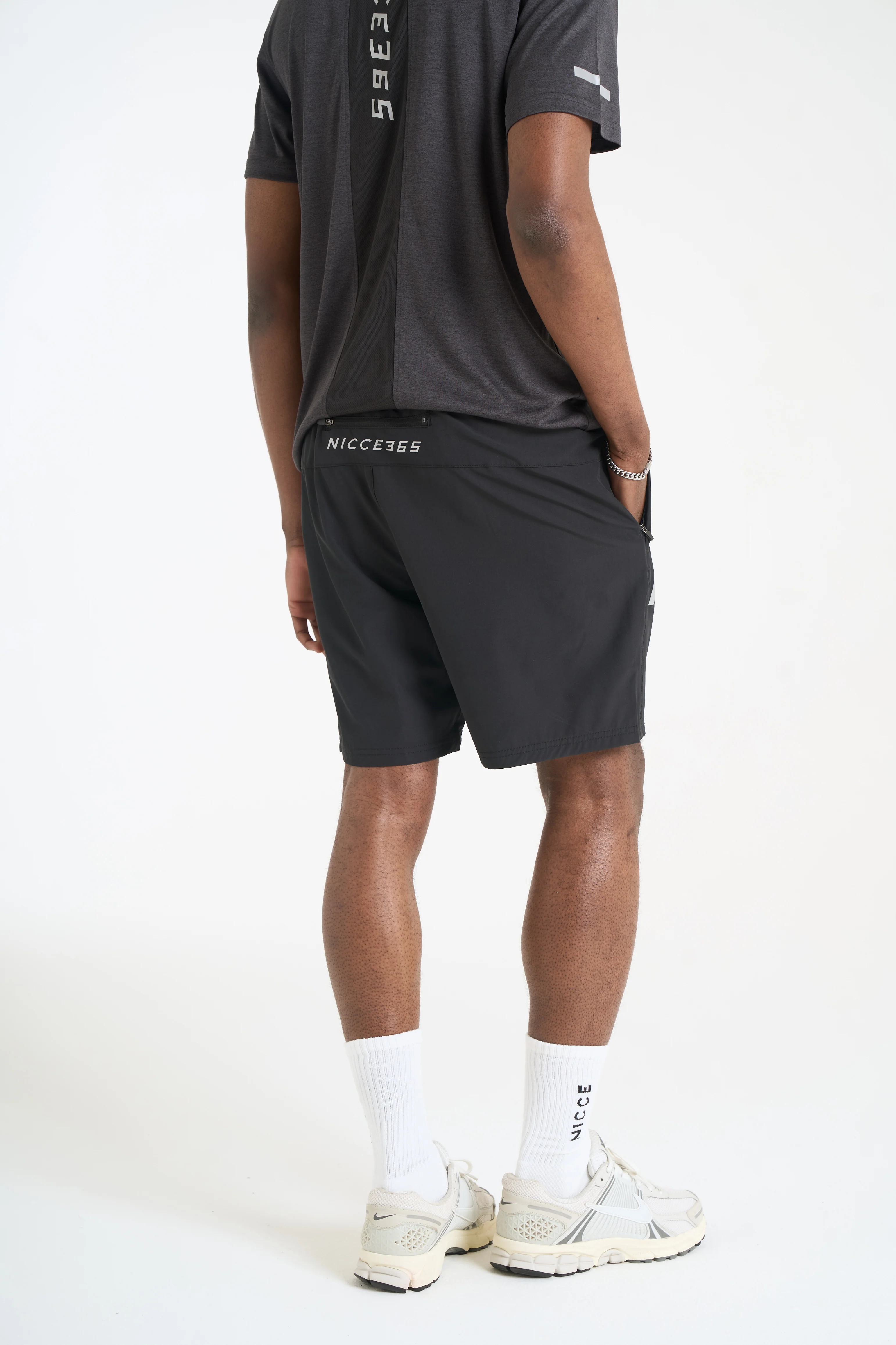 NICCE Mens Petelo Running Shorts | Black - Image 4