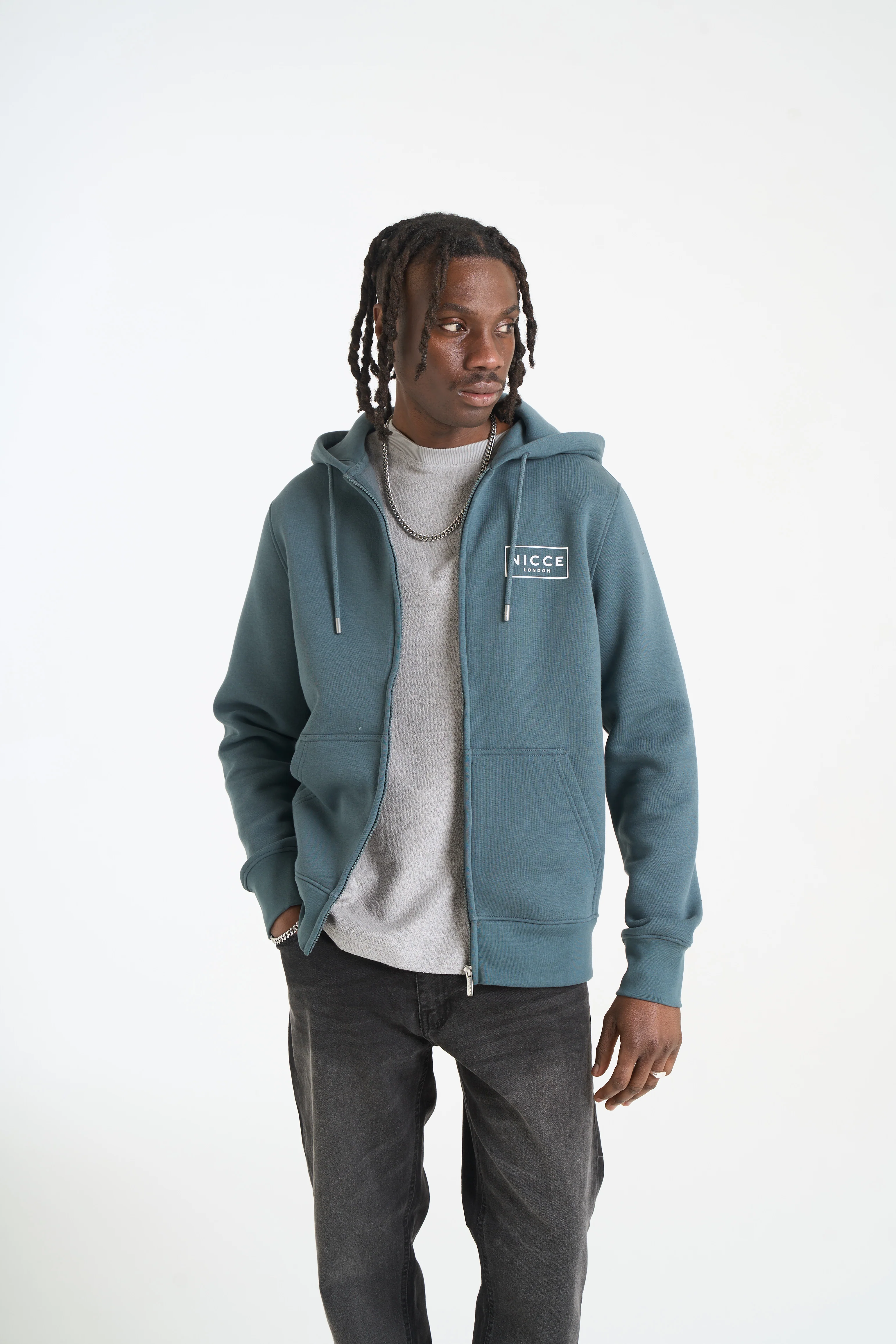 NICCE Mens Hontell Hoodie | Future Grey - Image 3
