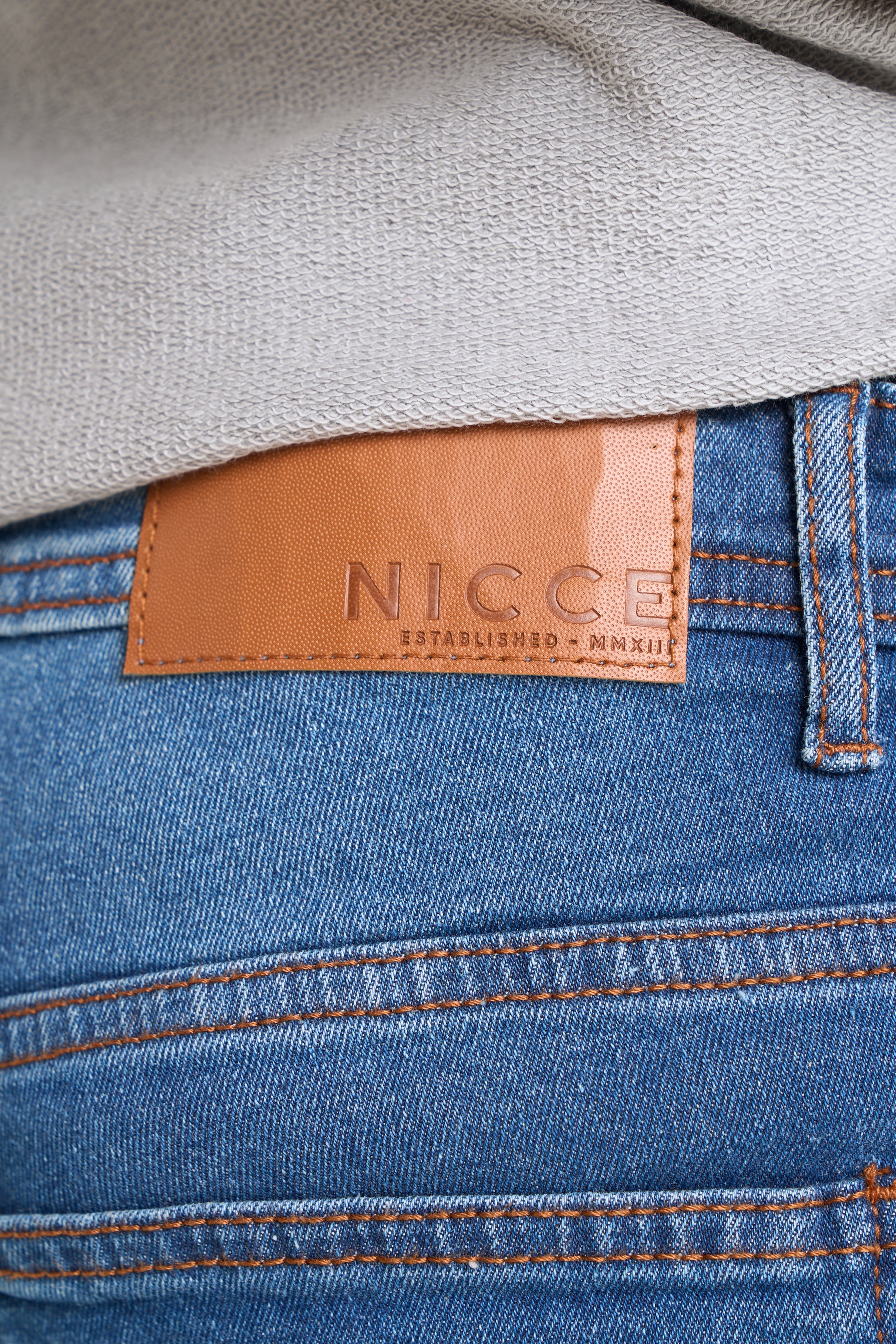NICCE Mens Sanjof Jeans Regular | Indigo Wash - Image 7