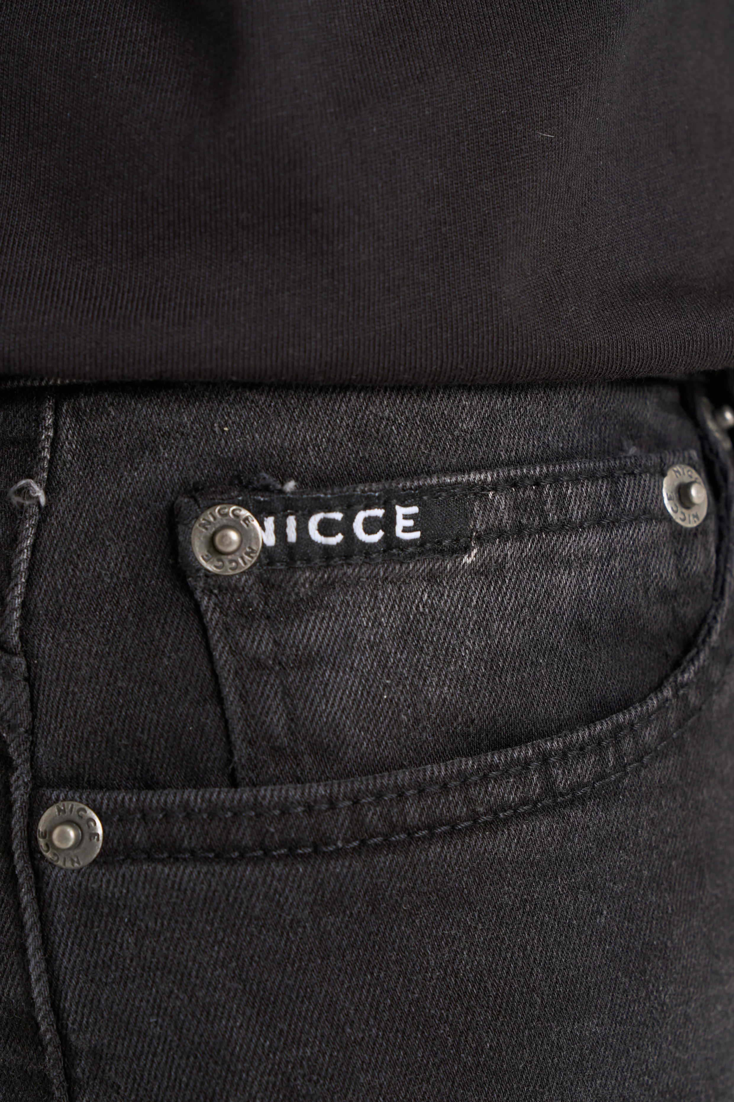 NICCE Mens Sanjof Jeans Regular | Washed Black - Image 10