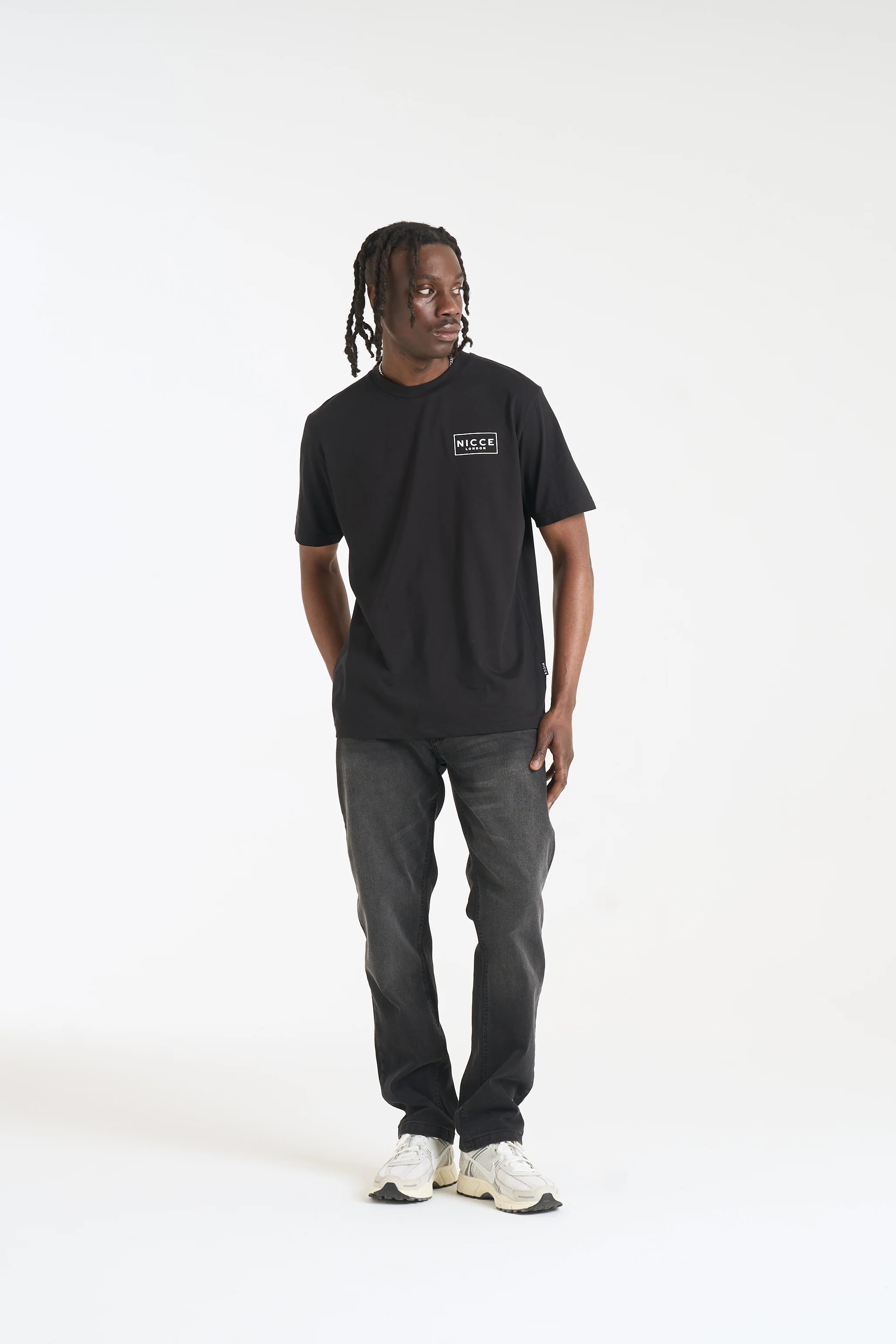 NICCE Mens Sanjof Jeans Regular | Washed Black - Image 3
