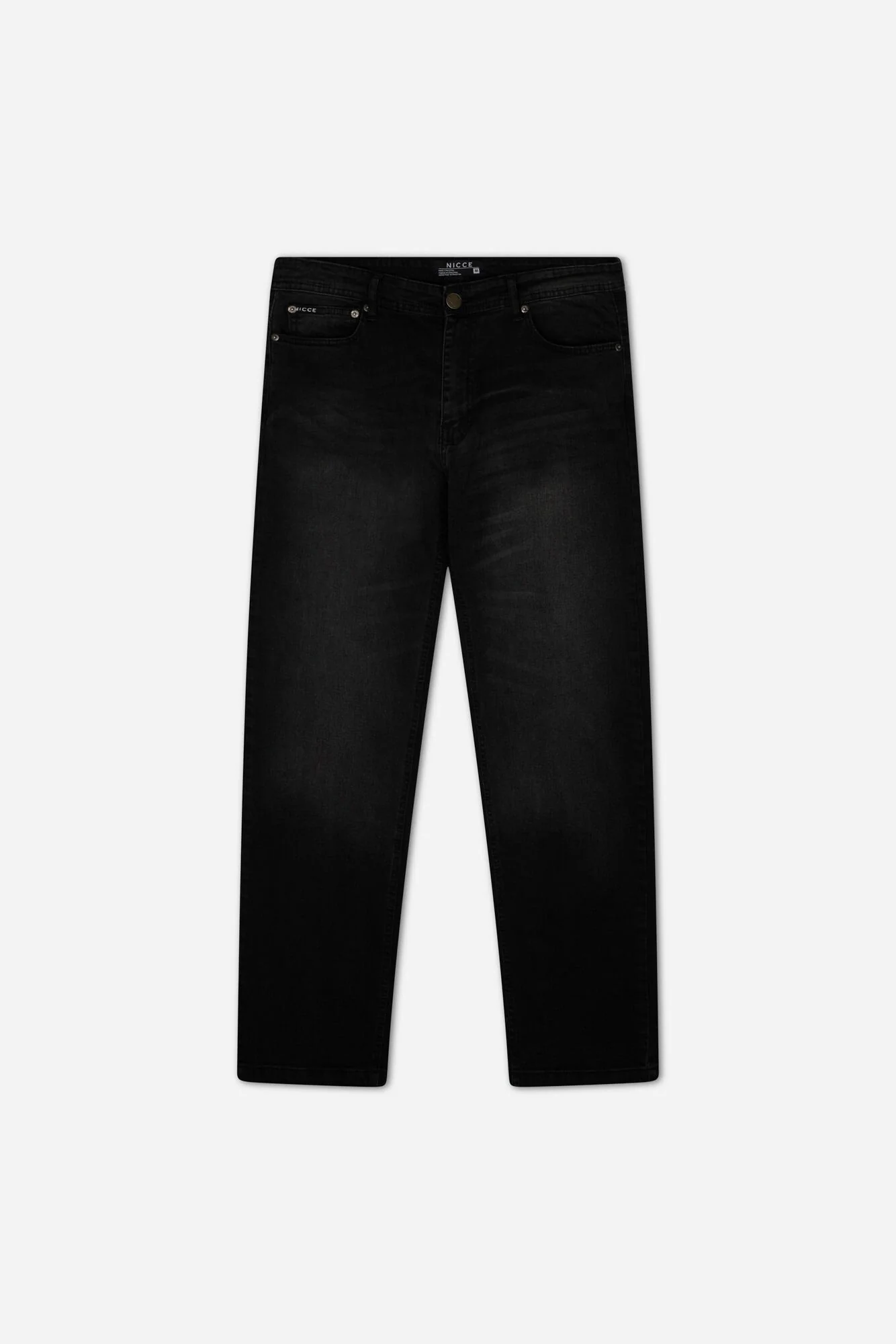 NICCE Mens Sanjof Jeans Regular | Washed Black - Image 6