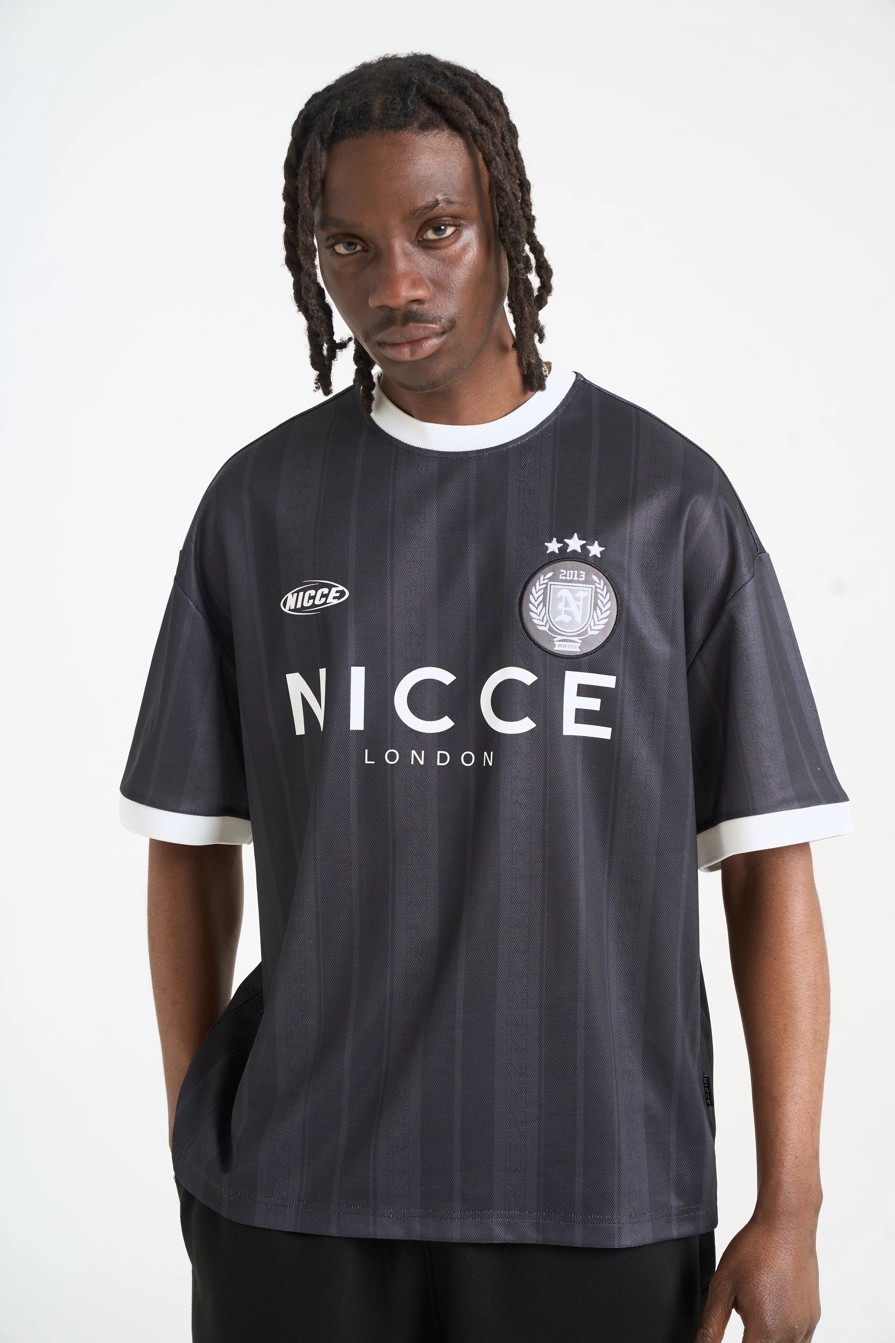 NICCE Mens Legend Football Shirt | Black