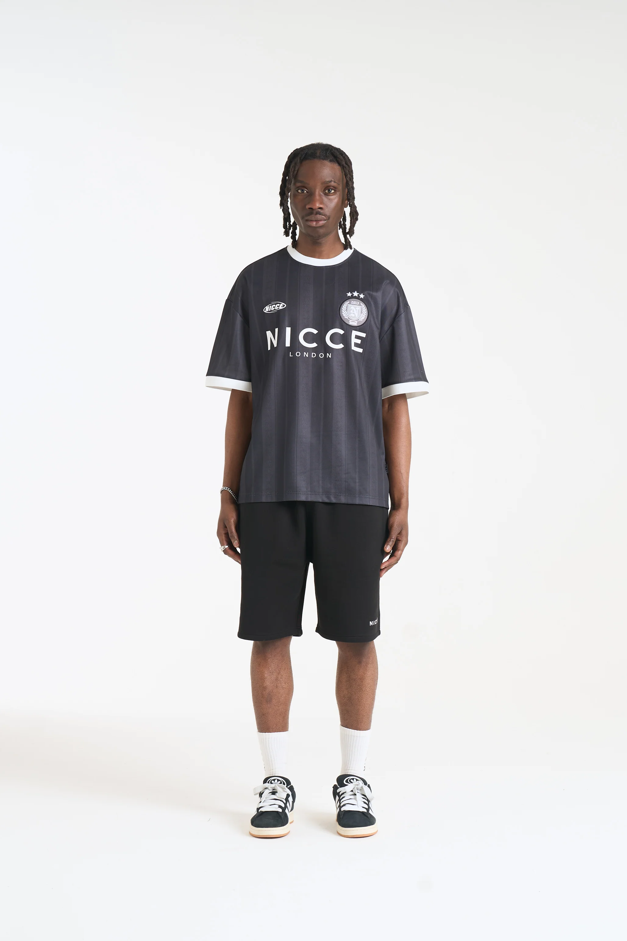 NICCE Mens Legend Football Shirt | Black - Image 2